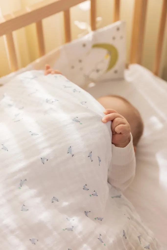 MarMar Bed Linen Baby sengetøj Dolphin muslin