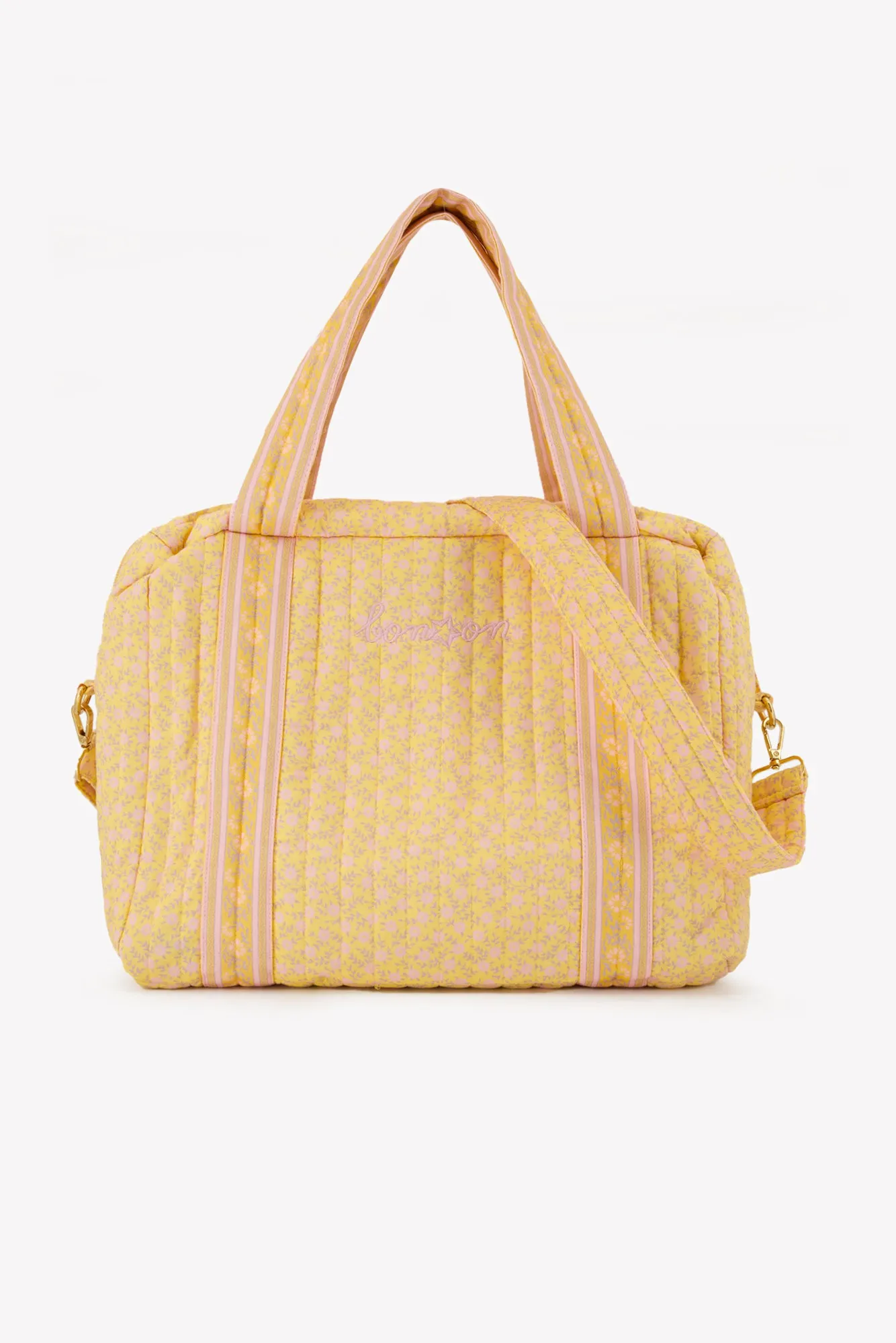 Bonton Vega pusletaske Foulfleur gul bomuld