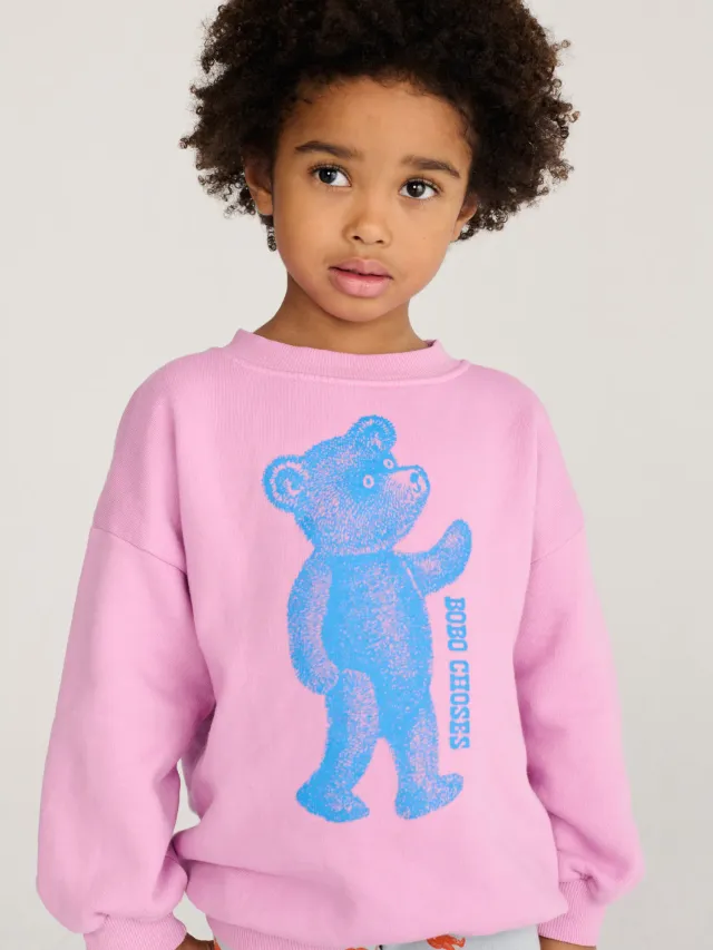 Bobo Choses Softpaw Monster sweatshirt lyserød økologisk