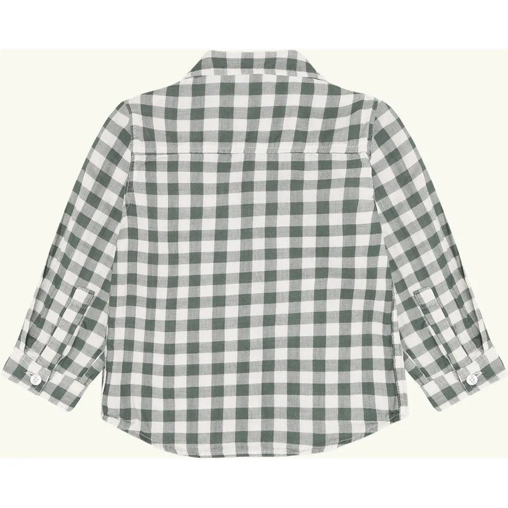Hust & Claire HCRavn Muslin Check skjorte Balsam Green