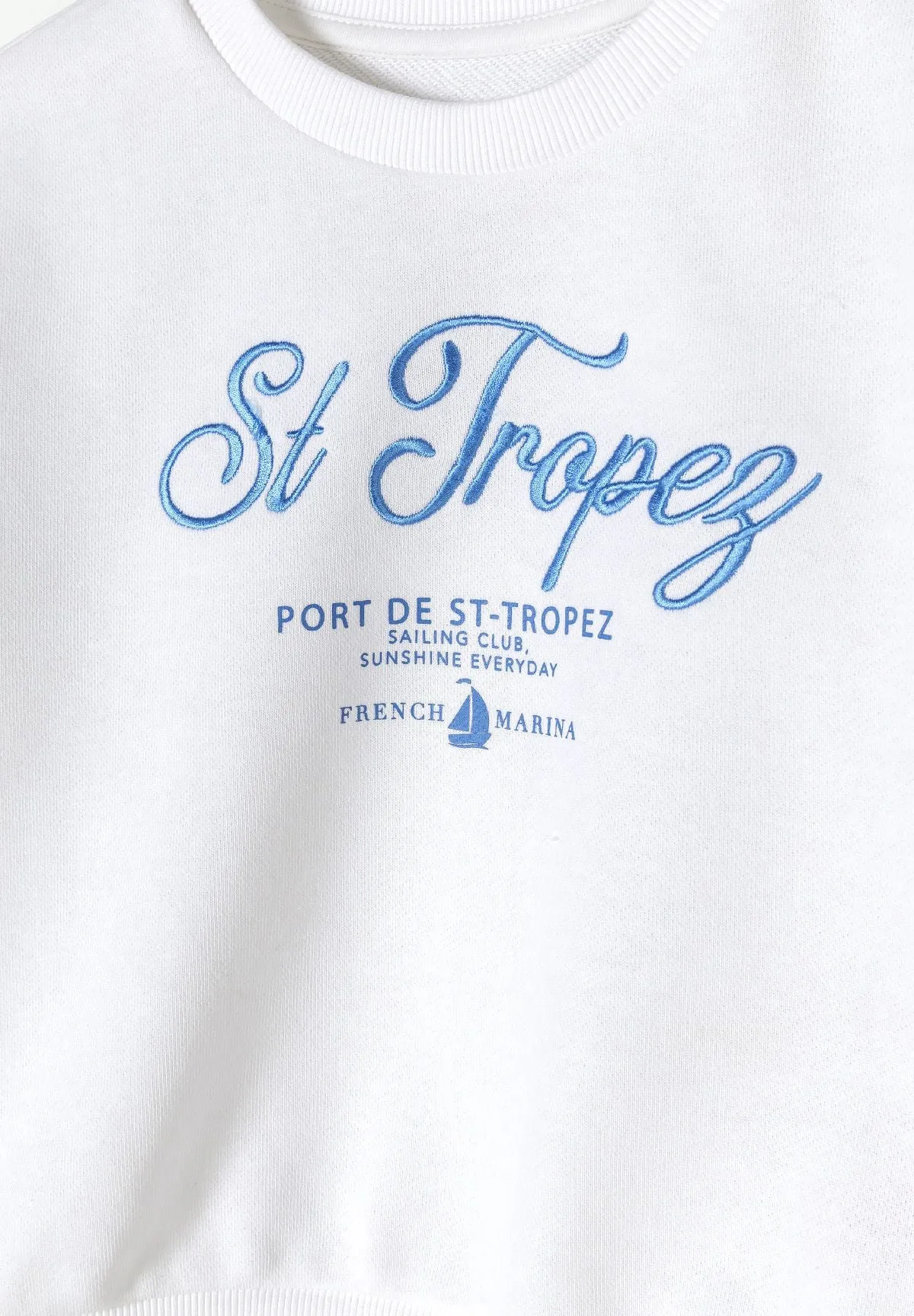 Minoti sweatshirt hvid maritim til piger fleece