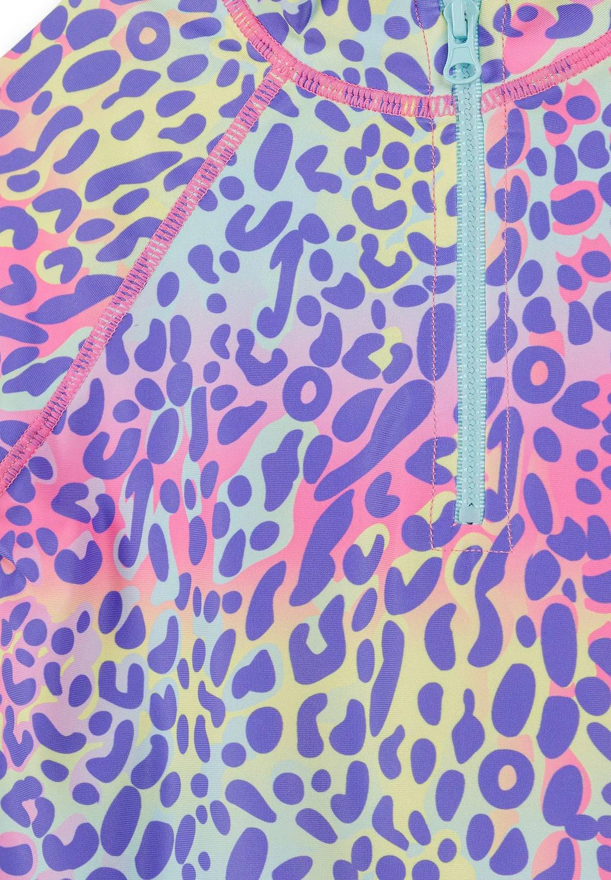 Minoti 44491 badebluse til piger lilla leopard