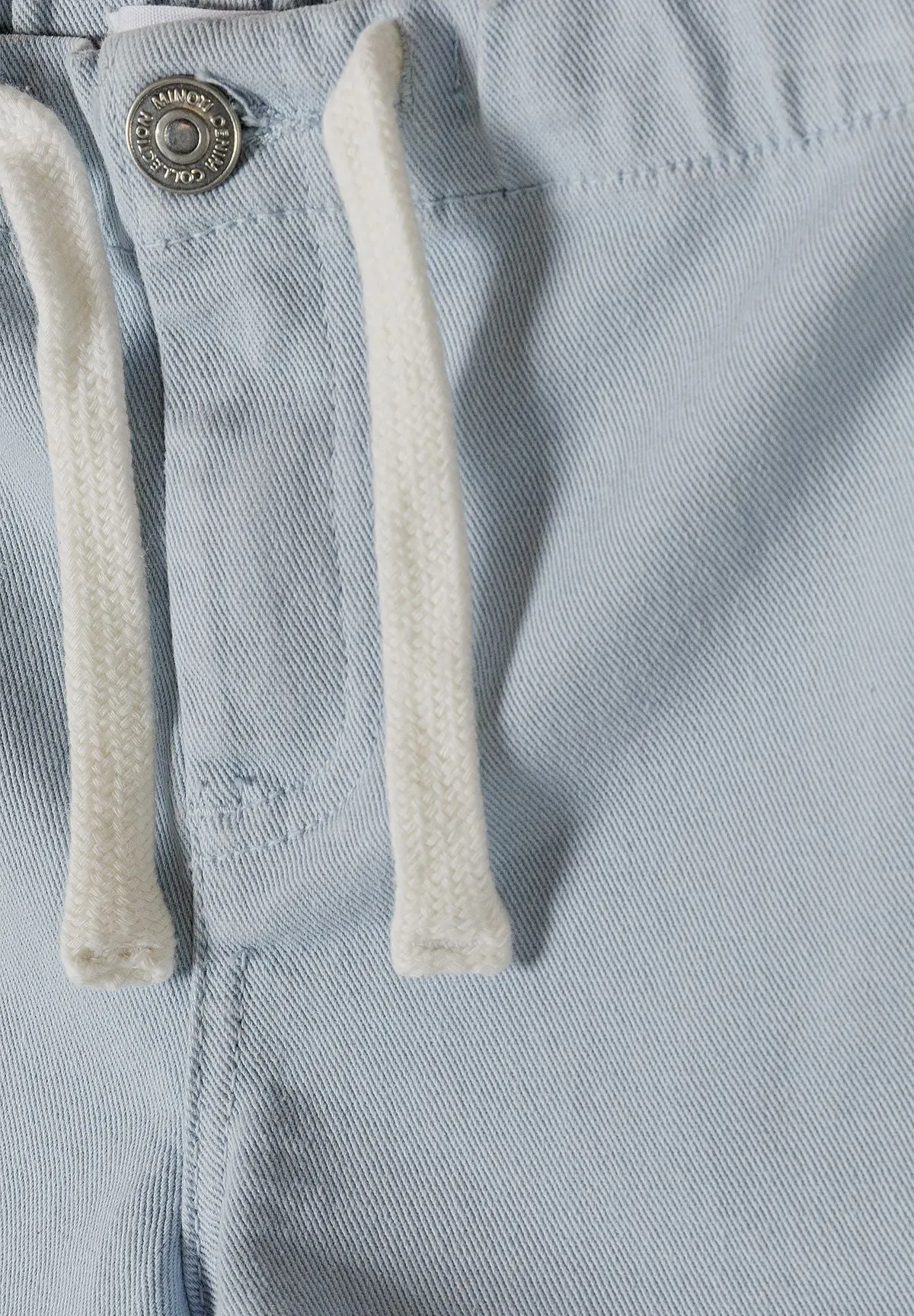 Minoti shorts 2-pak lyseblå rosa twill piger