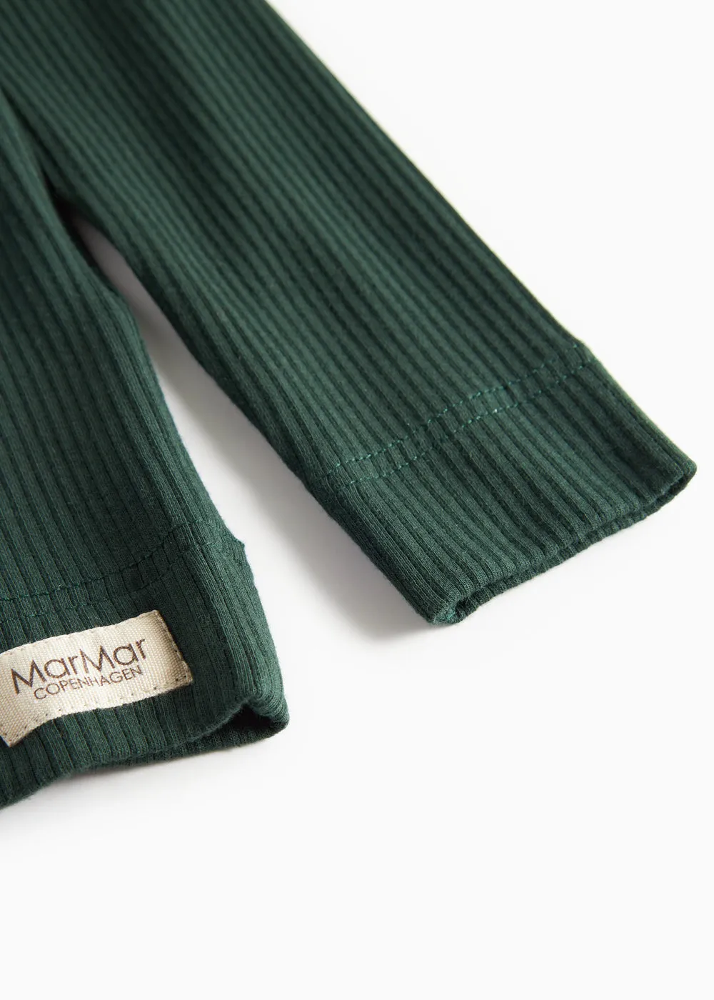 MarMar Plain Tee LS T-shirt Dark Leaf rib langærmet