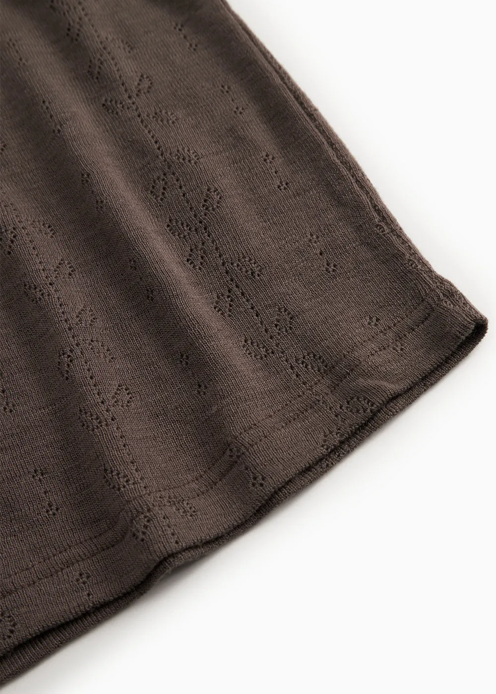 MarMar Tamra uld pointelle t-shirt Terre brun
