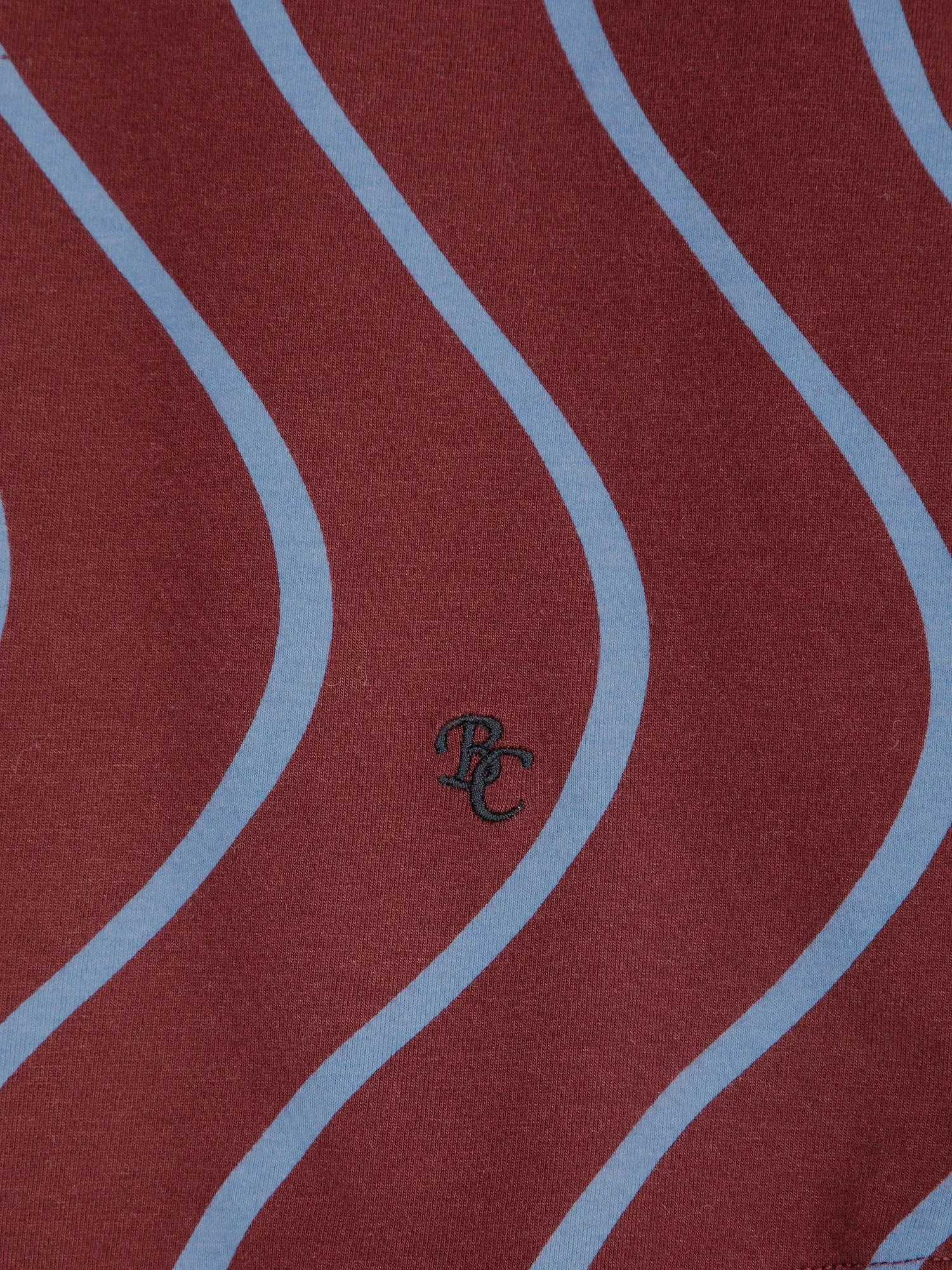 Bobo Choses Psicodelic Stripes turtleneck t-shirt bordeaux økologisk
