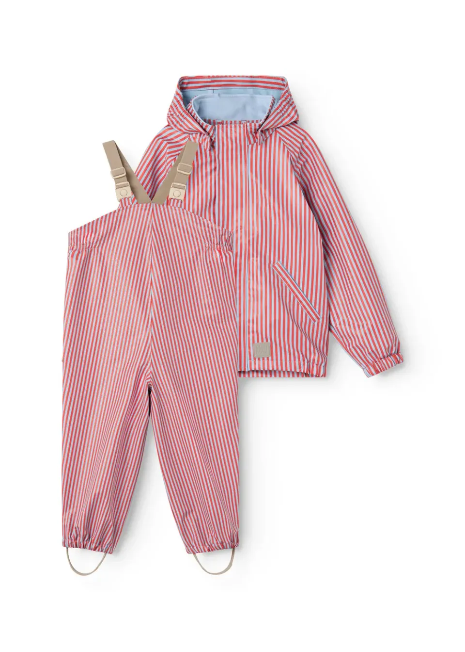 MarMar Copenhagen Oddy Set regnsæt Blue Red Stripes vandtæt