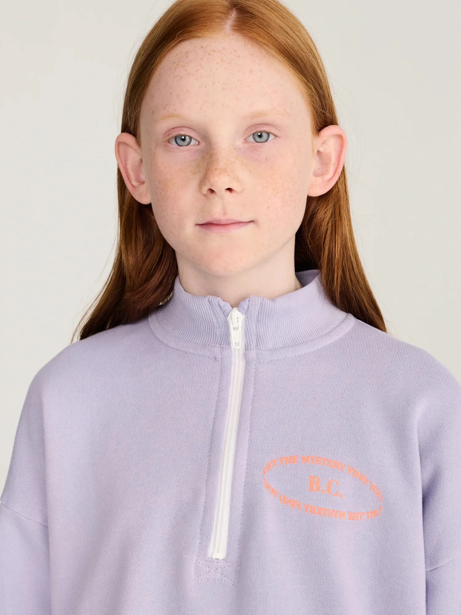 Bobo Choses Mystery BC half zip sweatshirt 2-3Y lilla