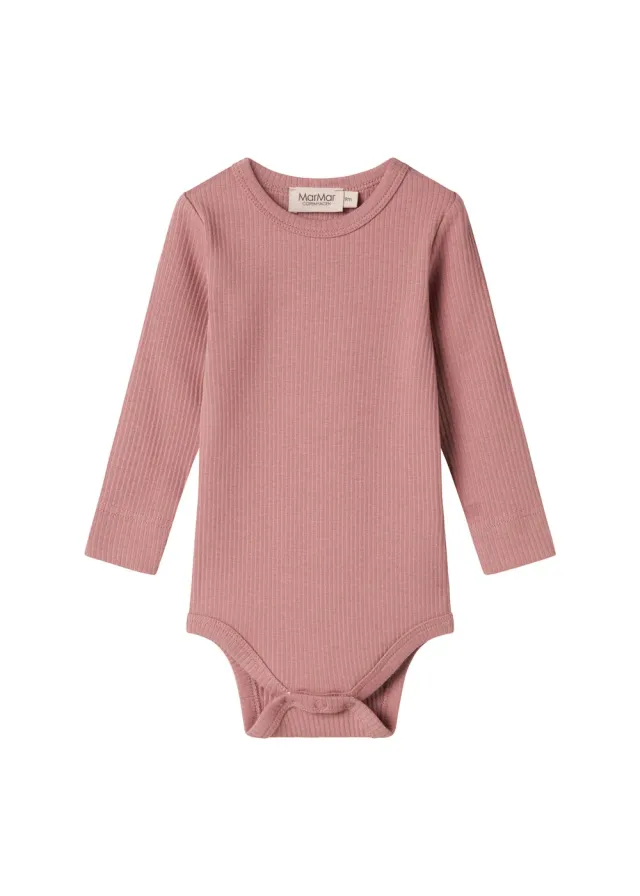 MarMar Plain Body LS Bodystocking Rose Parfait