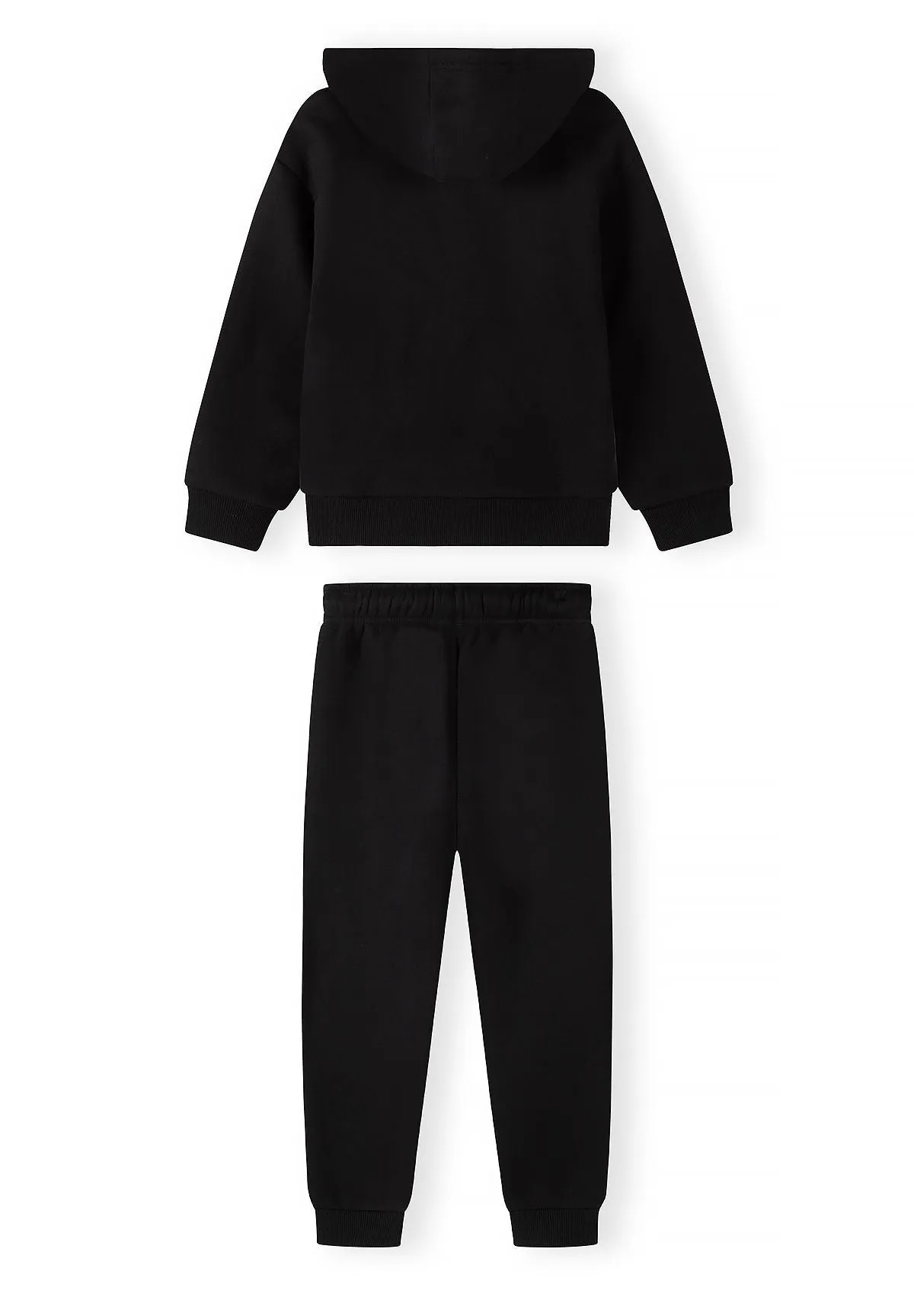 Minoti 45793 sweatsæt sort broderi slim