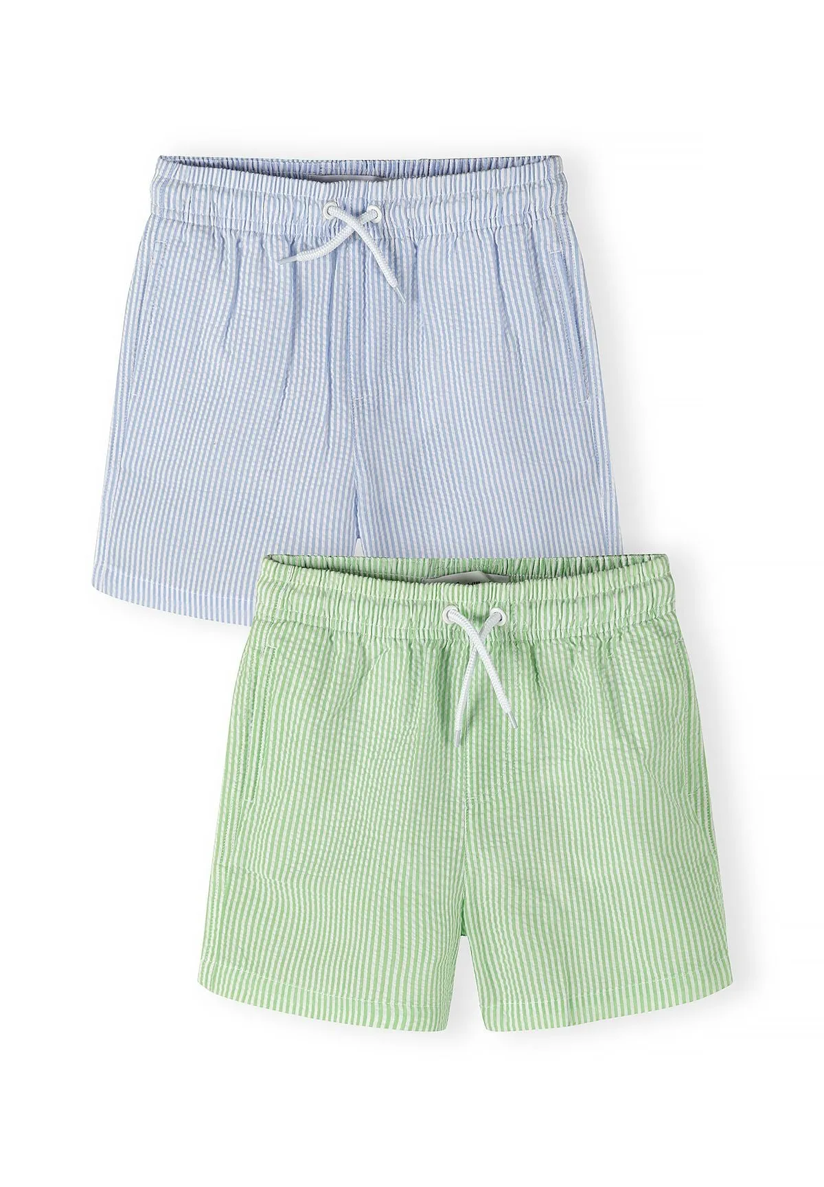 Minoti 44509 badeshorts 2-pak stribet blå polyester