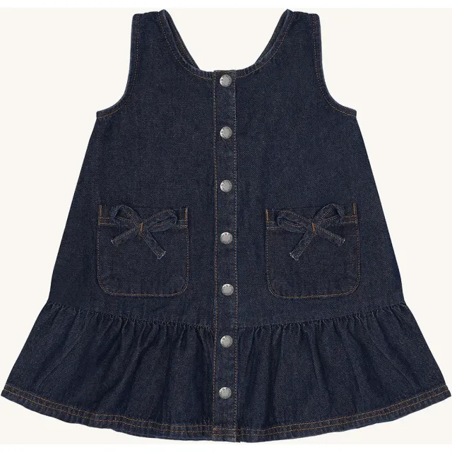 Hust & Claire Karoline Denim kjole Dark Blue Denim bomuld