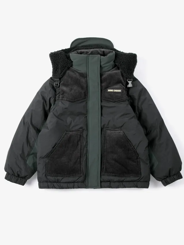 Bobo Choses All About Monsters padded anorak vinterjakke midnatsblå foret