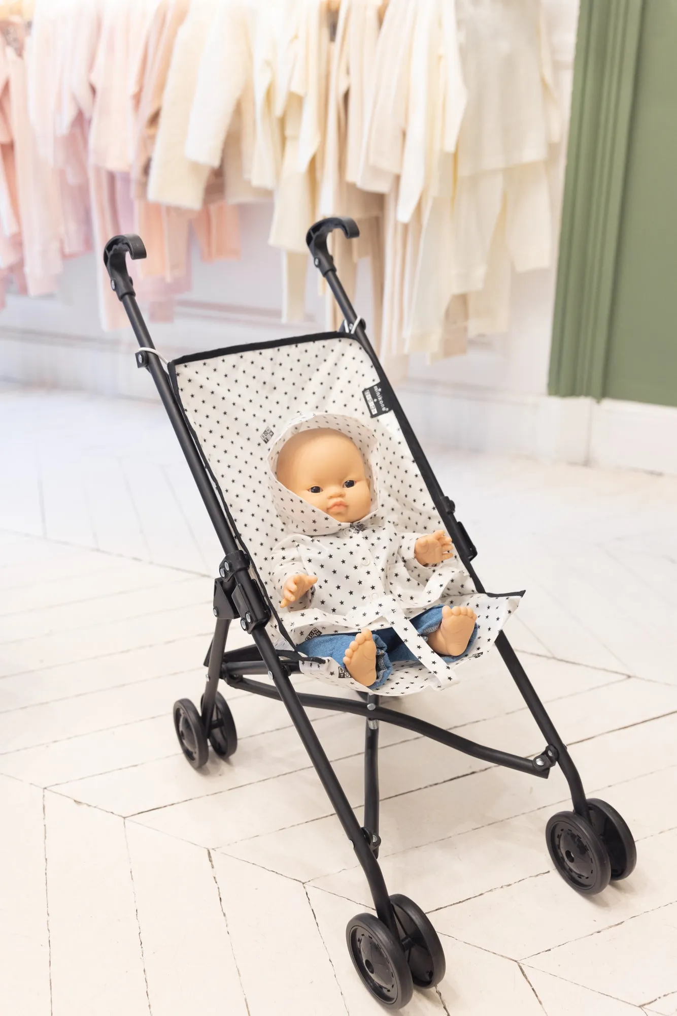 Bonton x Minikane Clotaire dukkeregnjakke stjernet TU