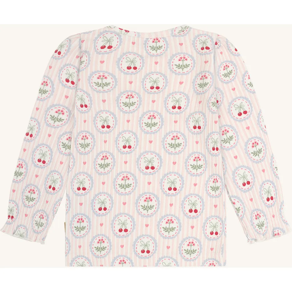 Hust & Claire Alma Frame langærmet t-shirt ivory økologisk