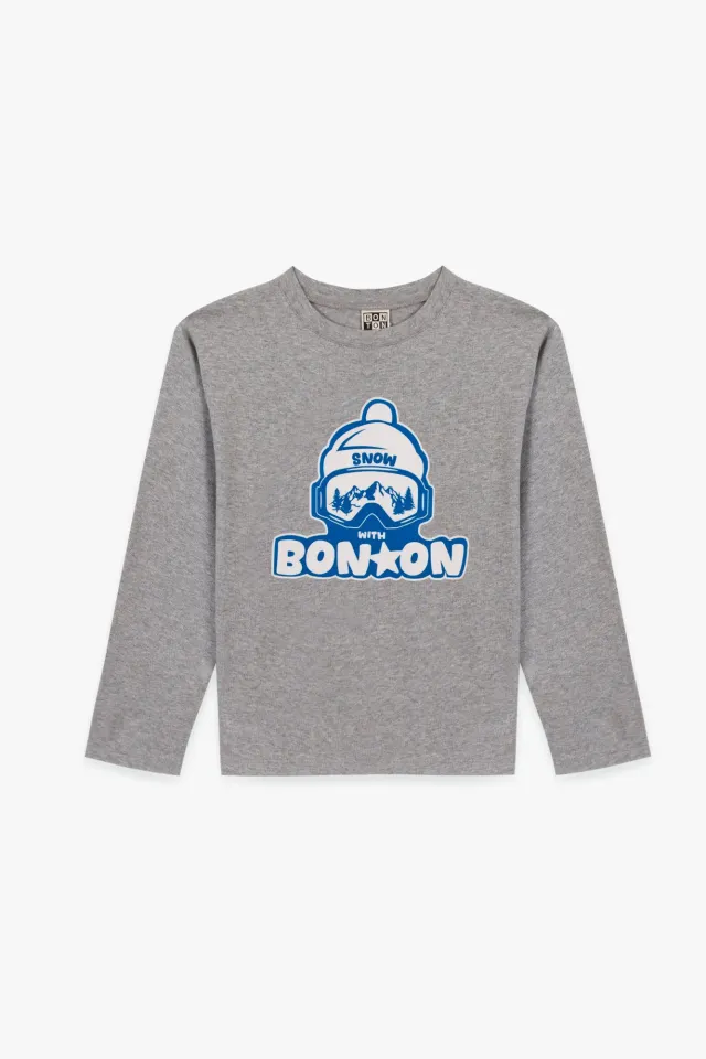Bonton Taxo Snow t-shirt grå langærmet