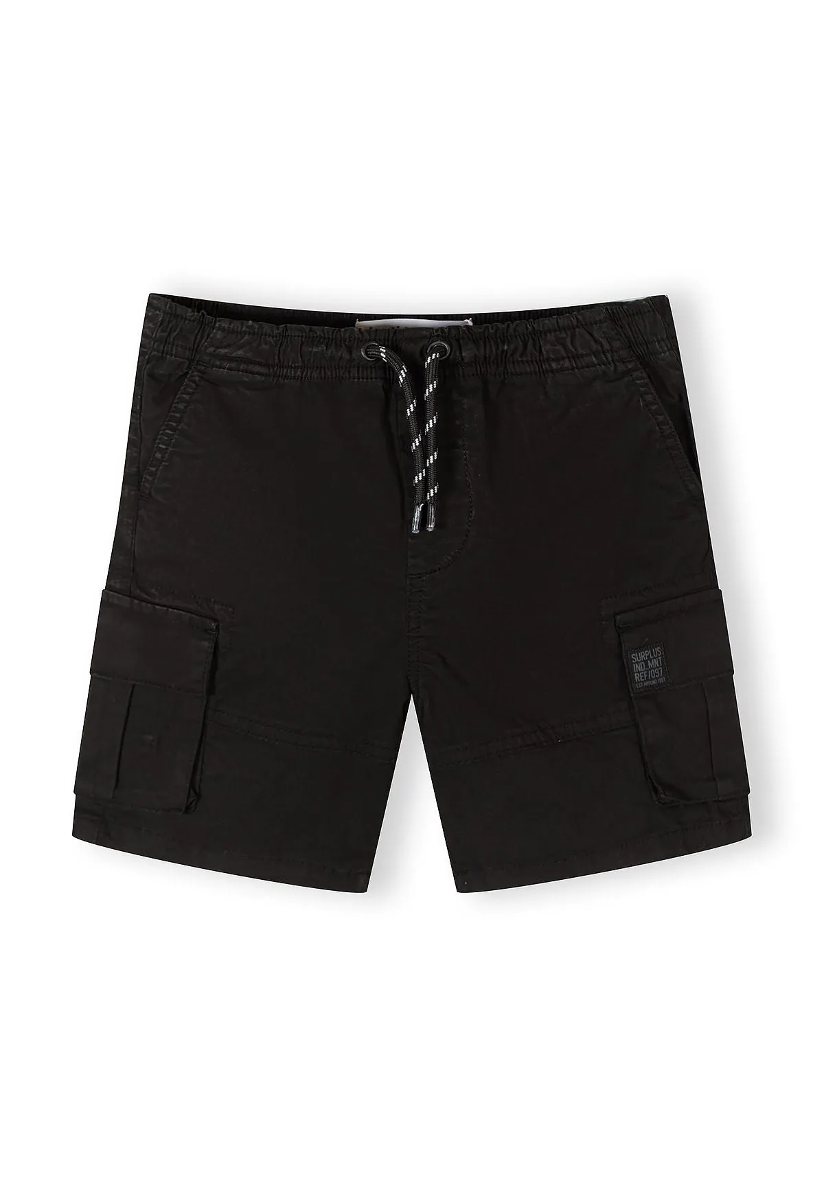 Minoti 44933 cargoshorts 2-pak sort elastiktalje