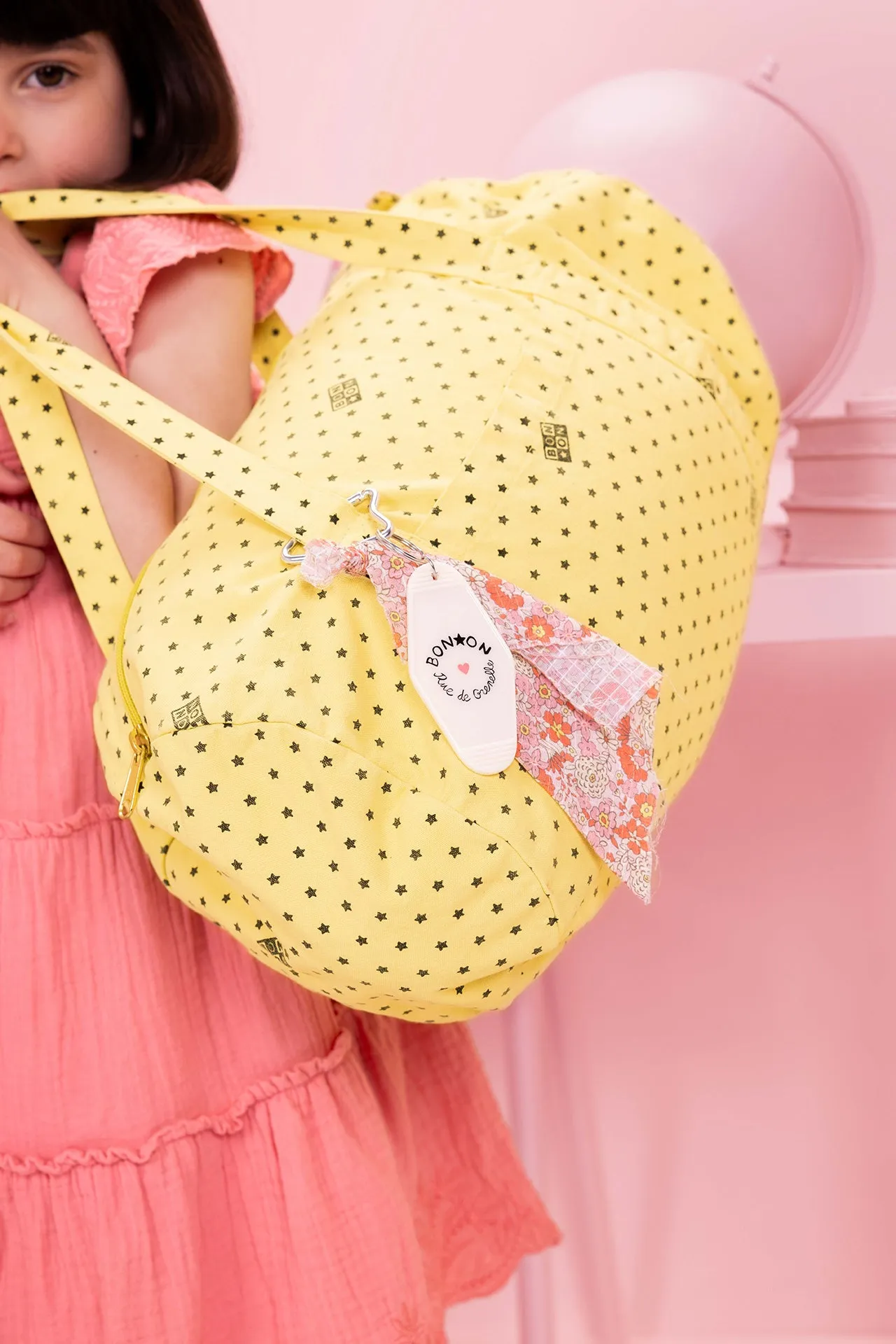 Bonton Fleur Vintage Rose nøglering rosa stjerne
