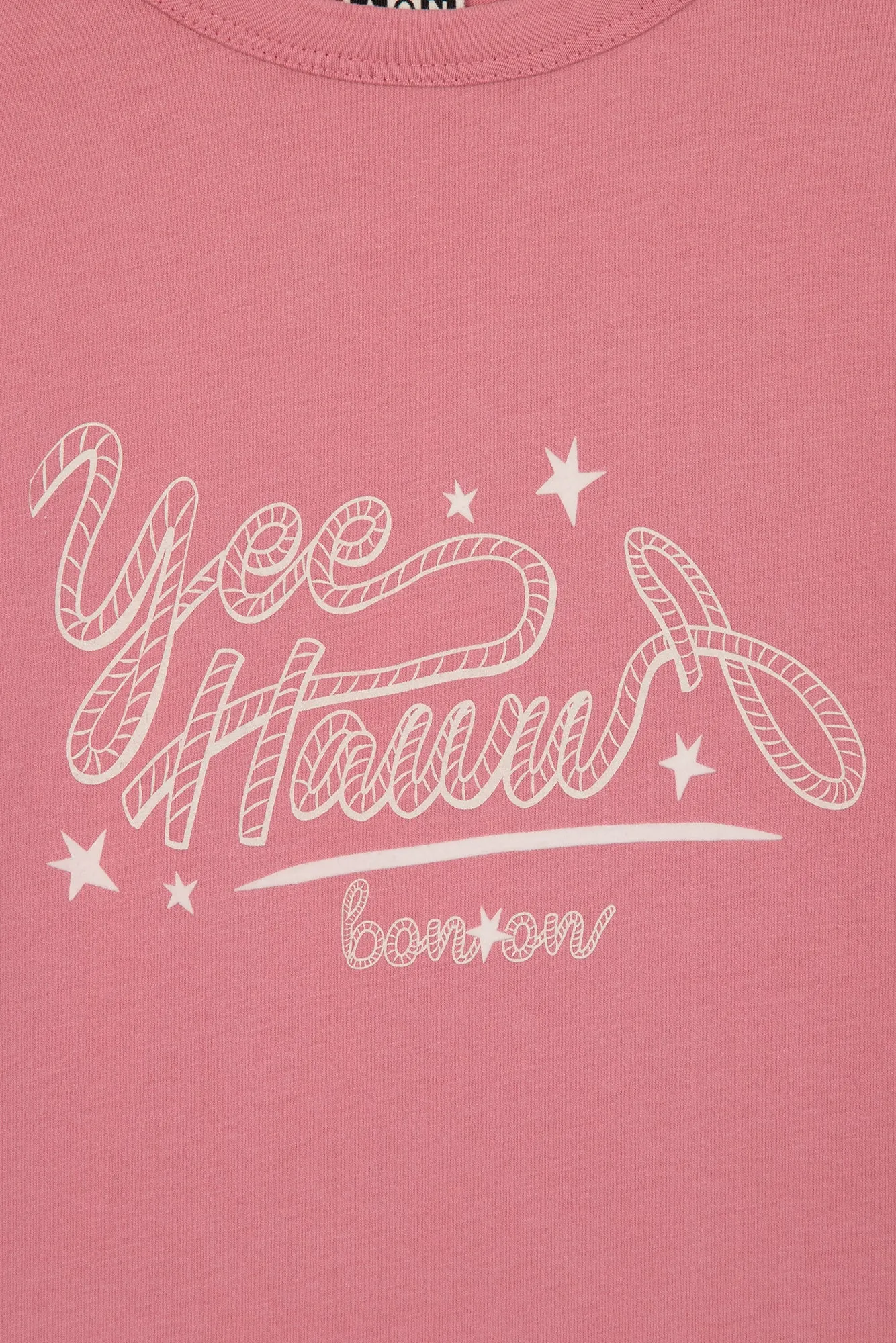 Bonton Titty Yeehaw T-shirt pink langærmet bomuld