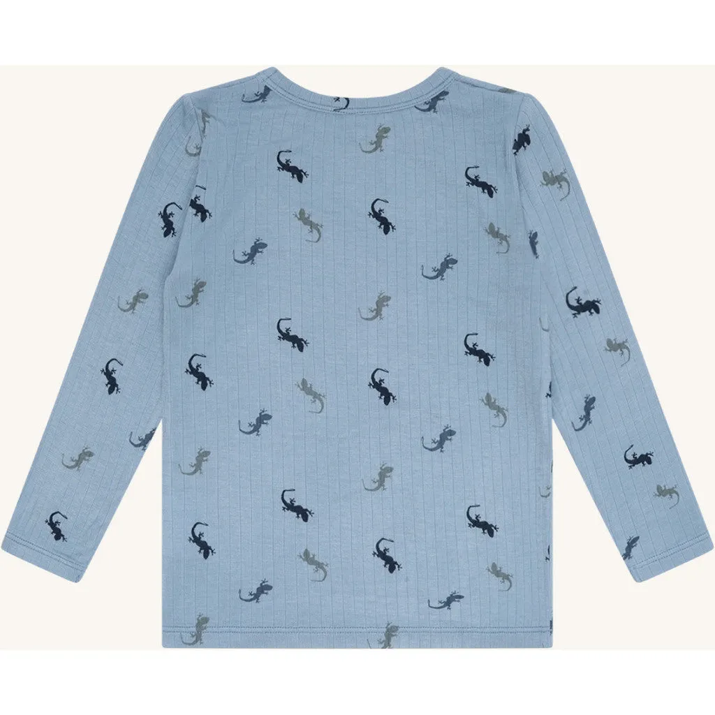 Hust & Claire Austin Lizards bluse Light Blue