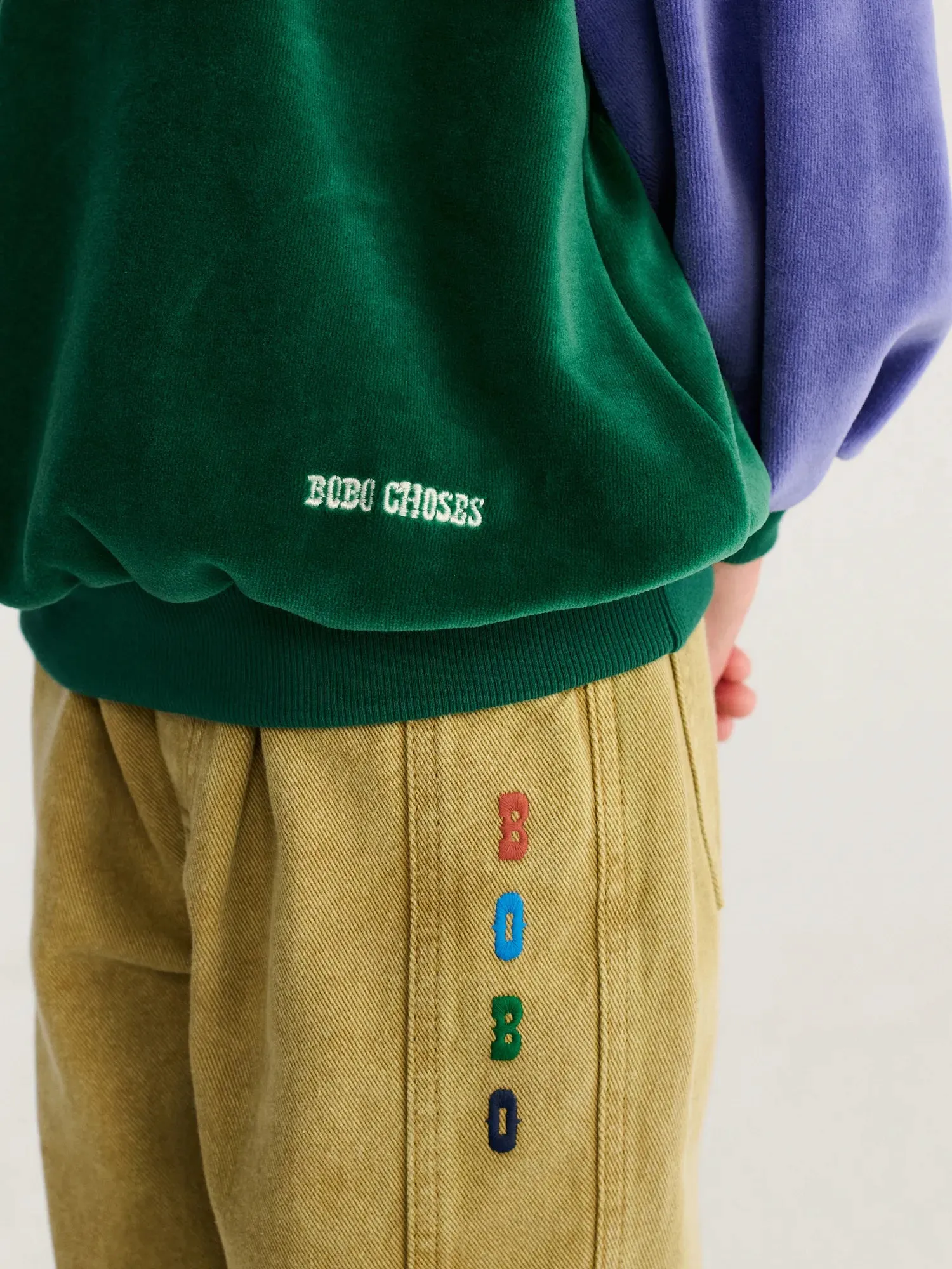 Bobo Choses Color Block sweatshirt grøn 2-3Y løs