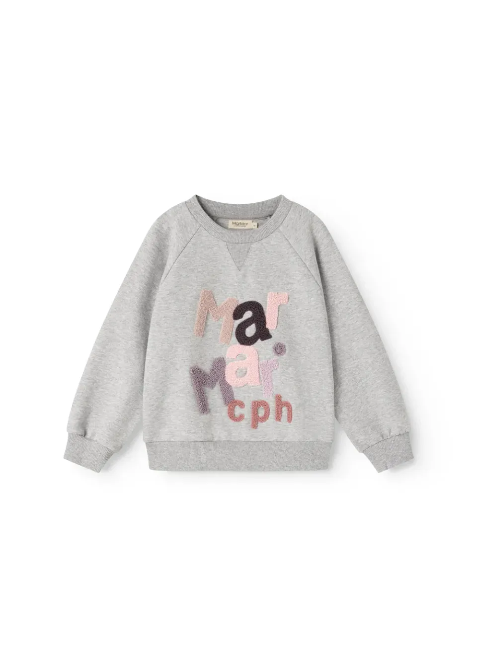 MarMar Theos bluse Cloud Grey Logo bomuld