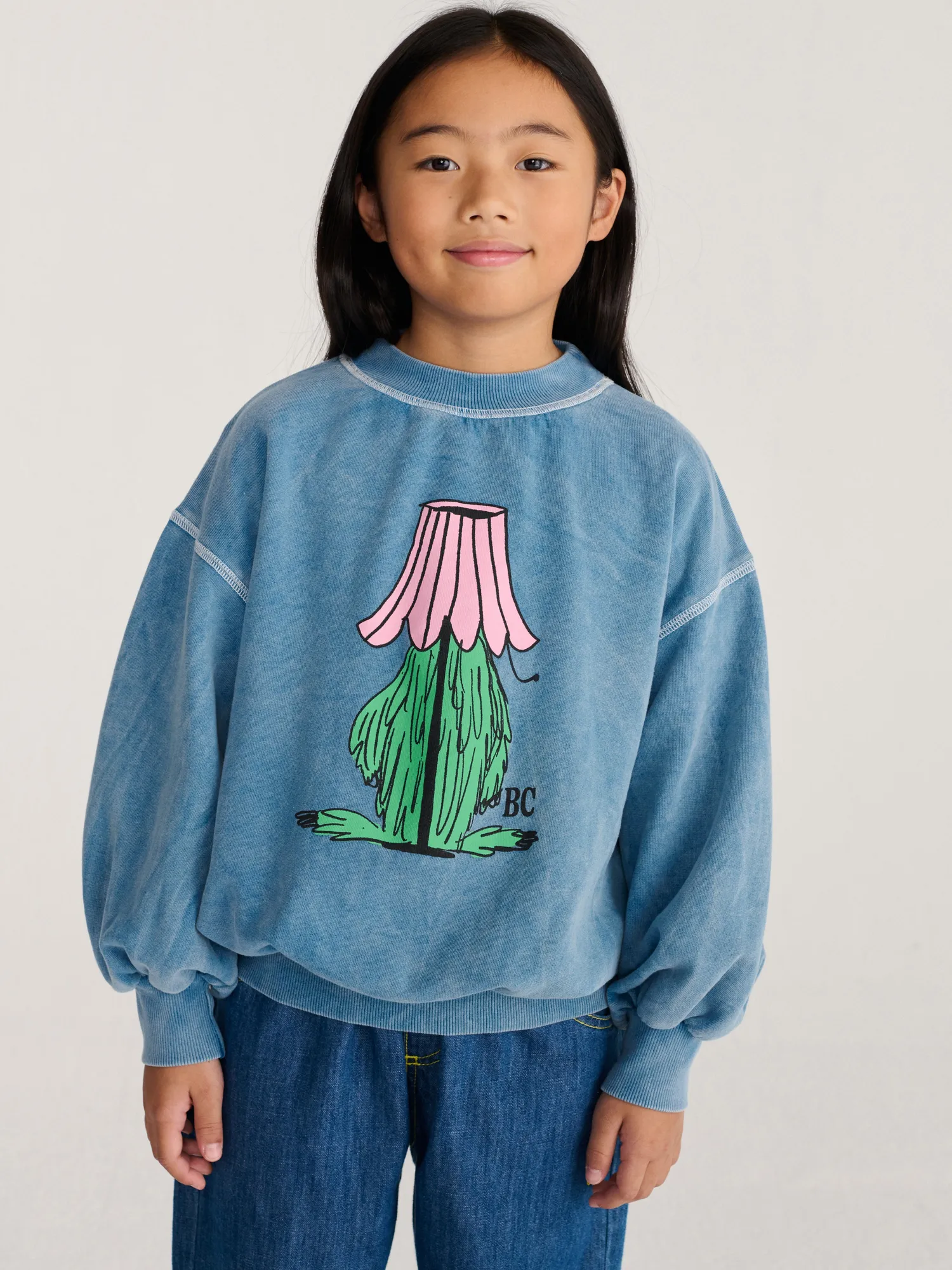 Bobo Choses Hidden Monster sweatshirt blå 2-3 år