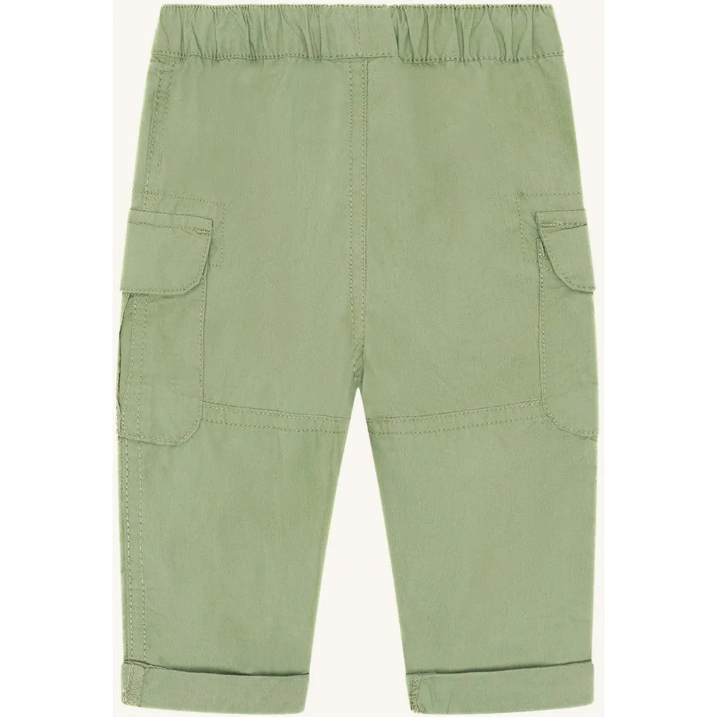 Hust & Claire HCTue Cargo bukser Light Green bomuld