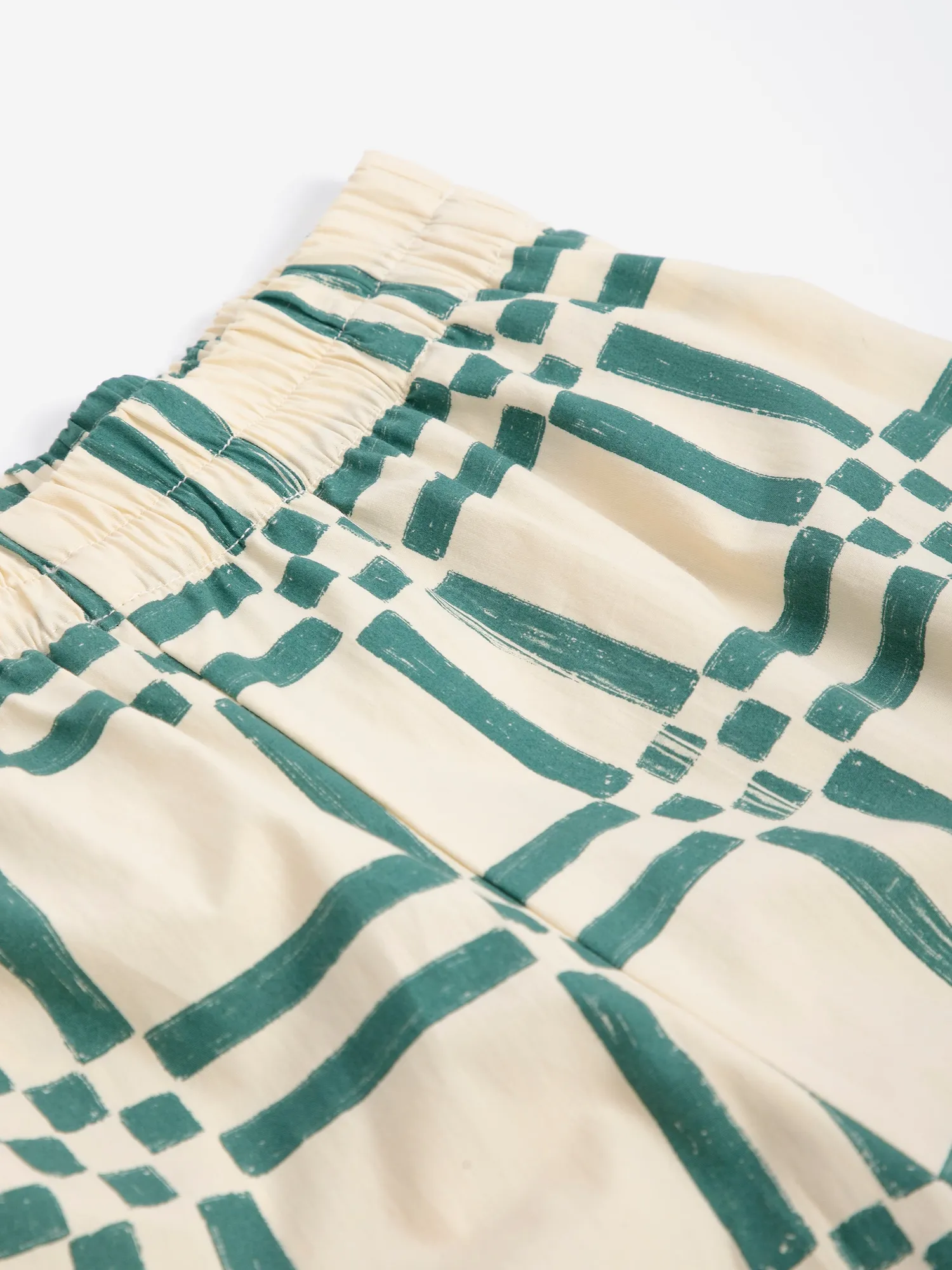 Bobo Choses Squares baggy bukser XS beige bomuld
