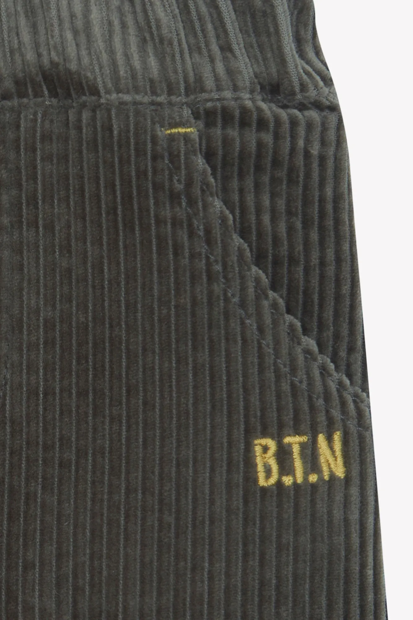 Bonton Paco bukser kaki fløjl bomuld