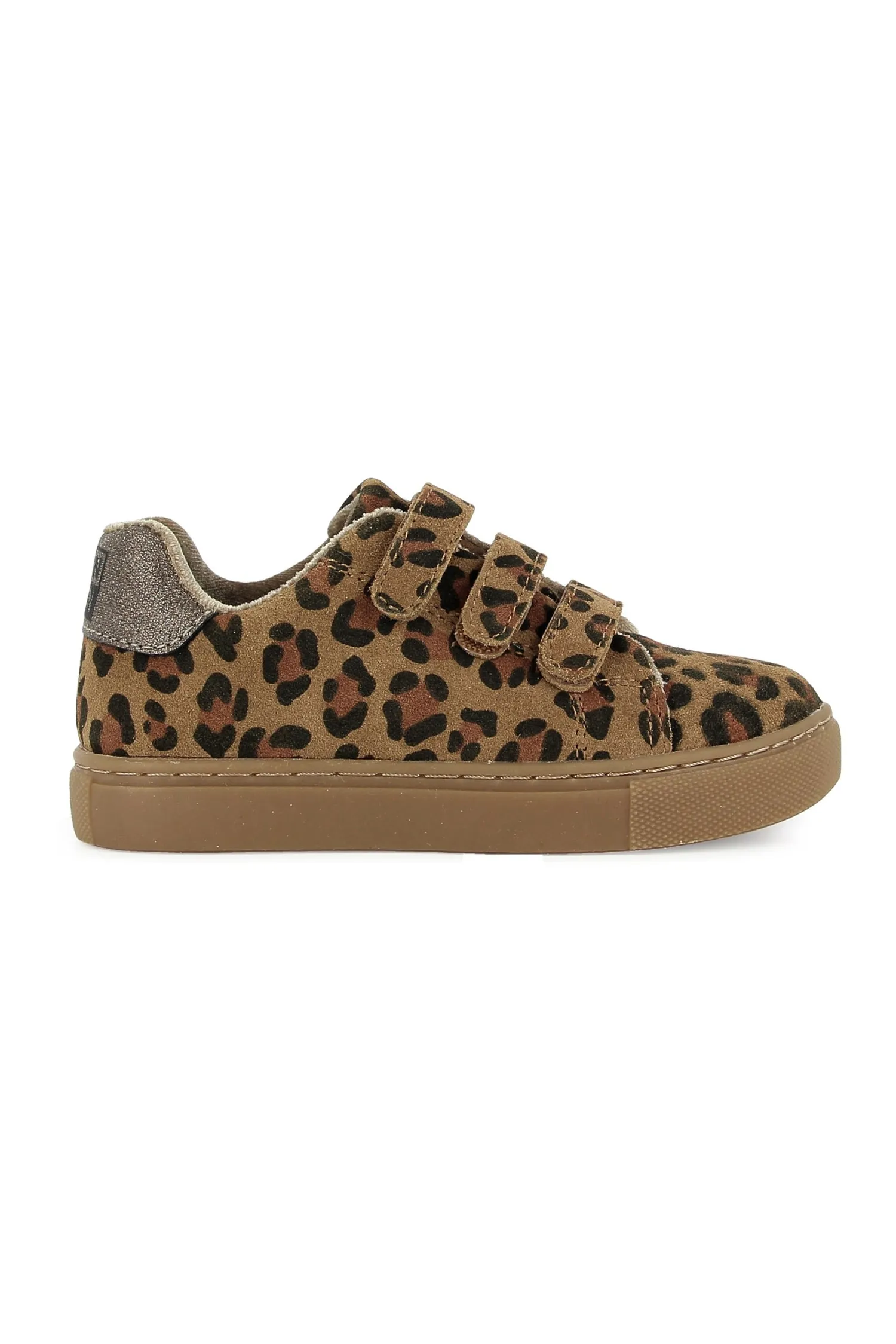 Bonton Basil sneakers leopard velcro sølv