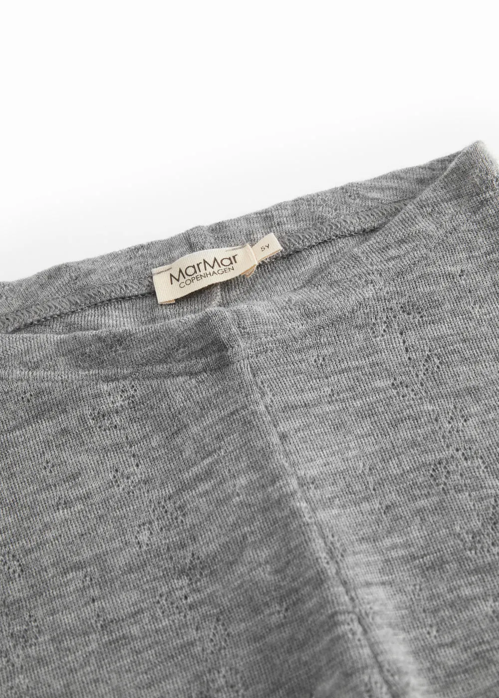 MarMar Leg leggings grey melange uld pointelle