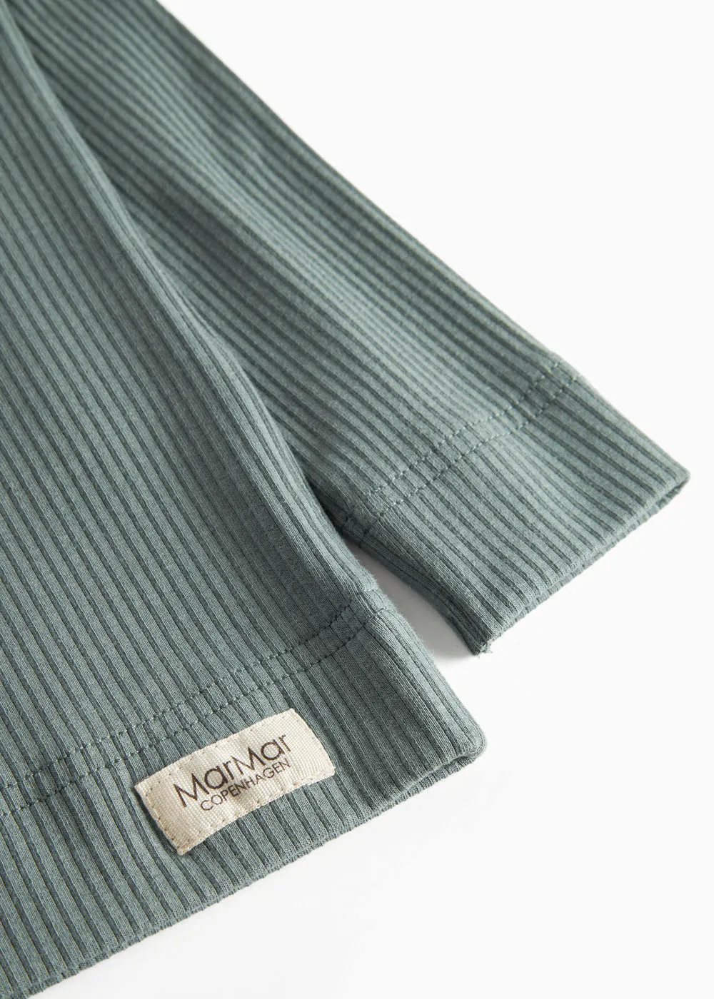 MarMar Plain Tee LS T-shirt Dusty Green rib