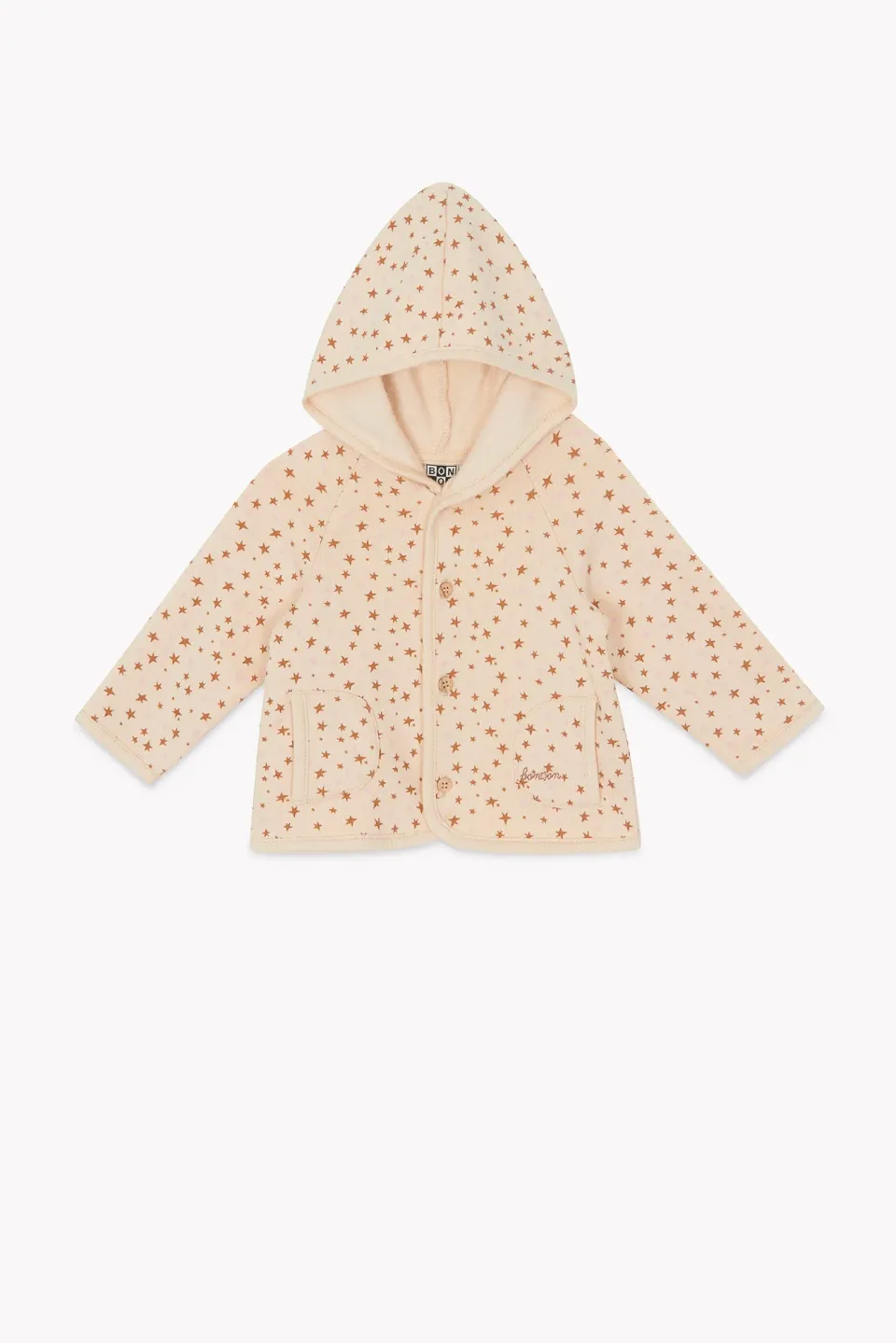 Bonton Lee Star vest til baby bomuld med hætte