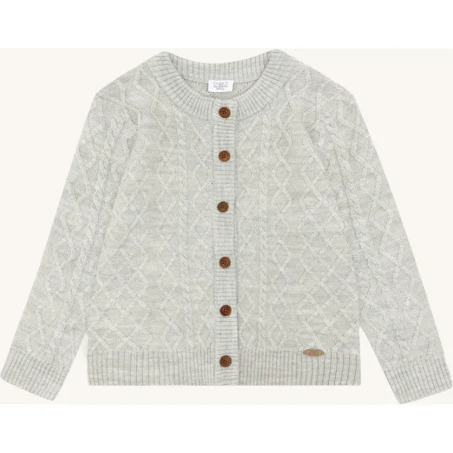 Hust & Claire HCCuri Jacket Wool cardigan lysegrå uld