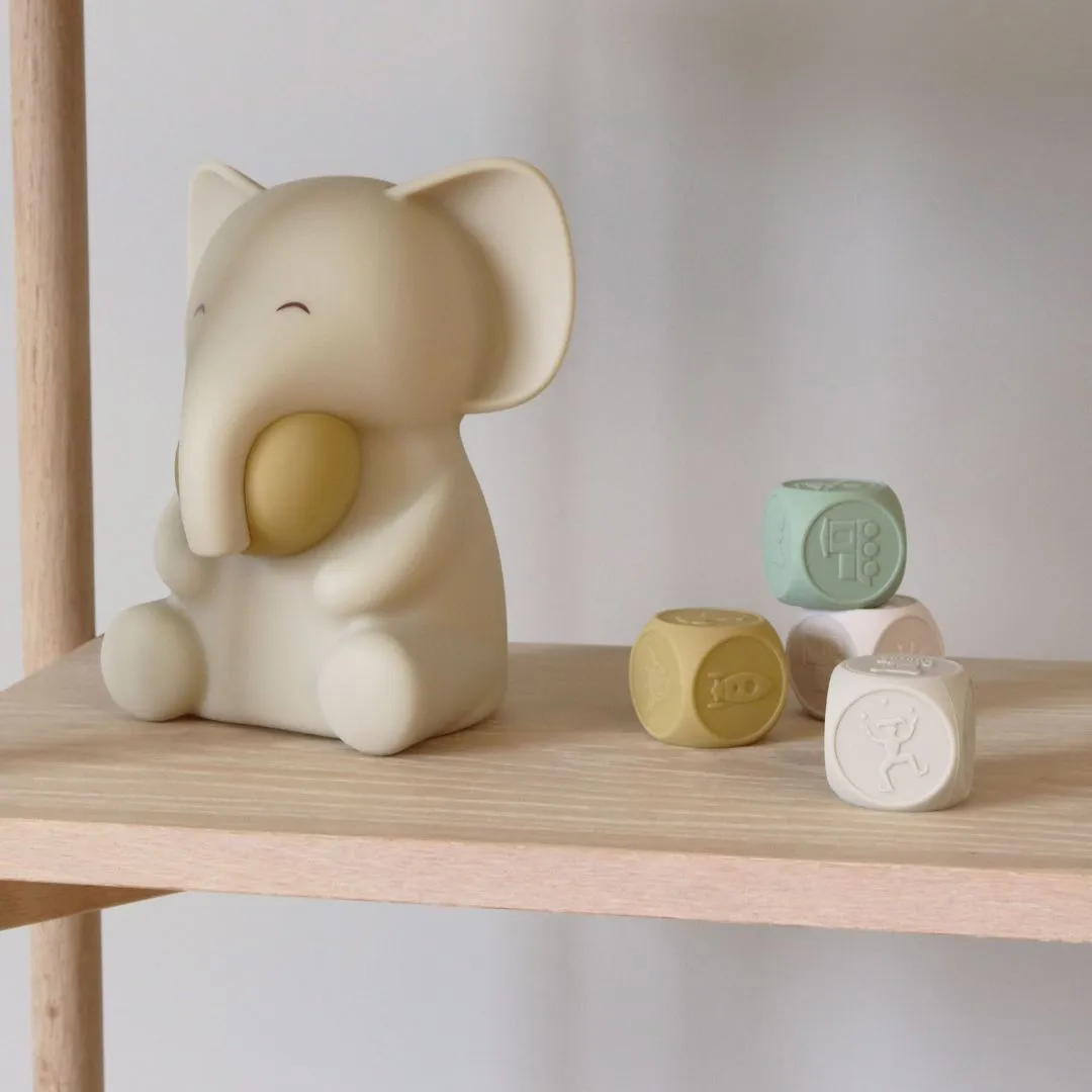 nuuroo Sigge elefant natlampe Cream silikone