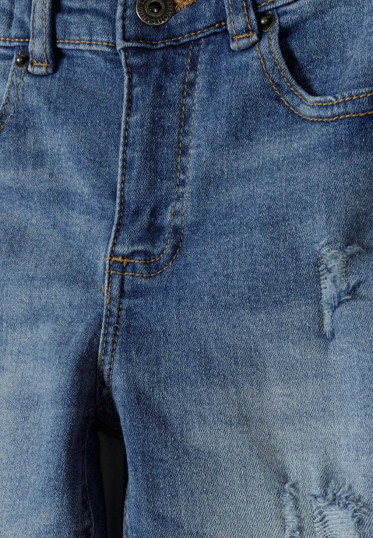 Minoti 42376 jeans lyseblå lige bomuld