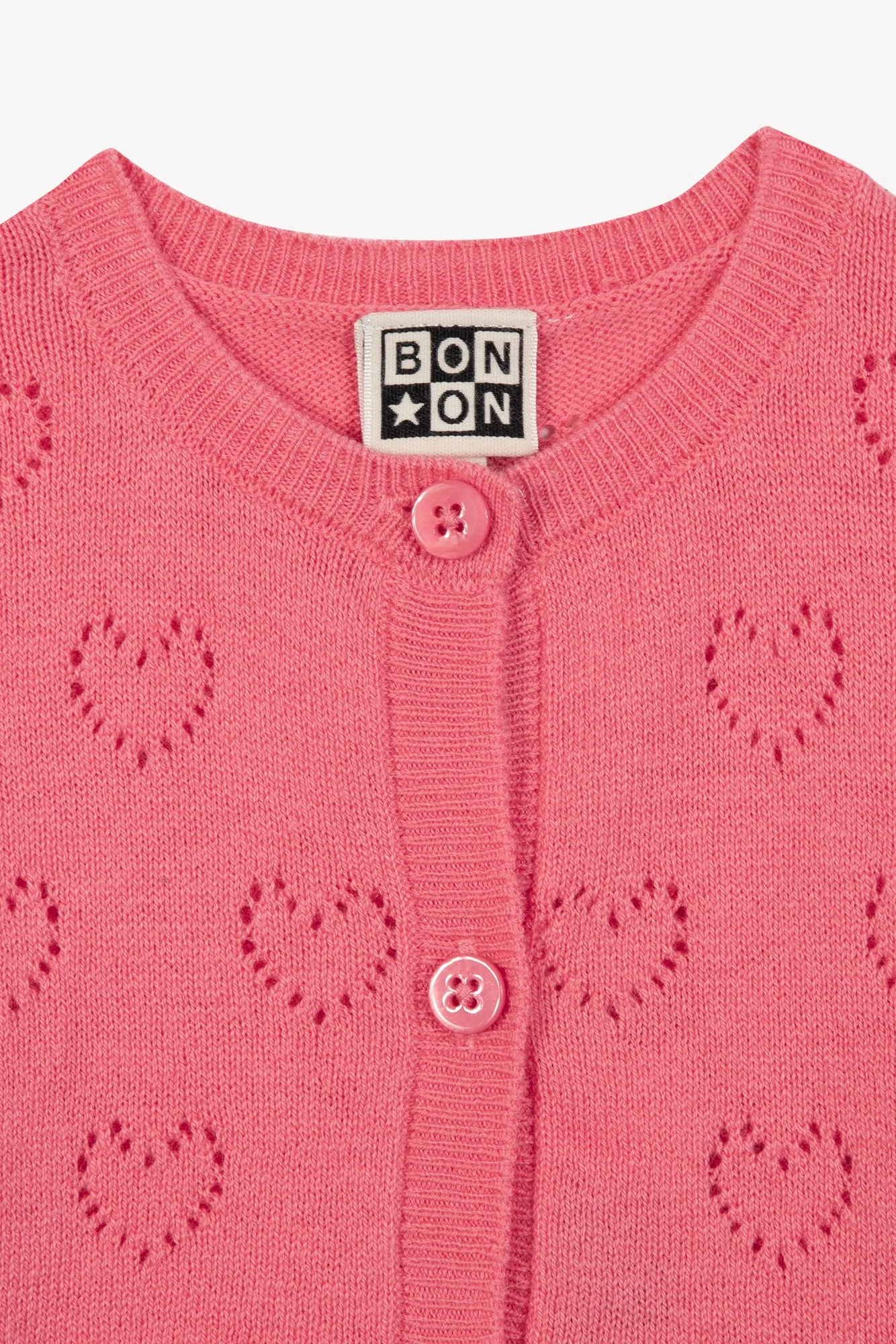 Bonton Lilet Coeur cardigan lyserød hjerter