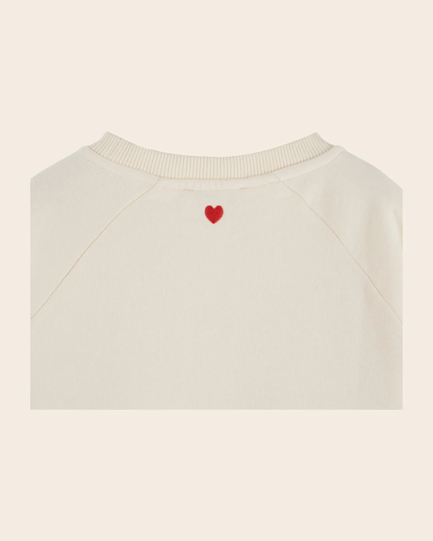 Emile et Ida Cherry sweatshirt ecru bomuld