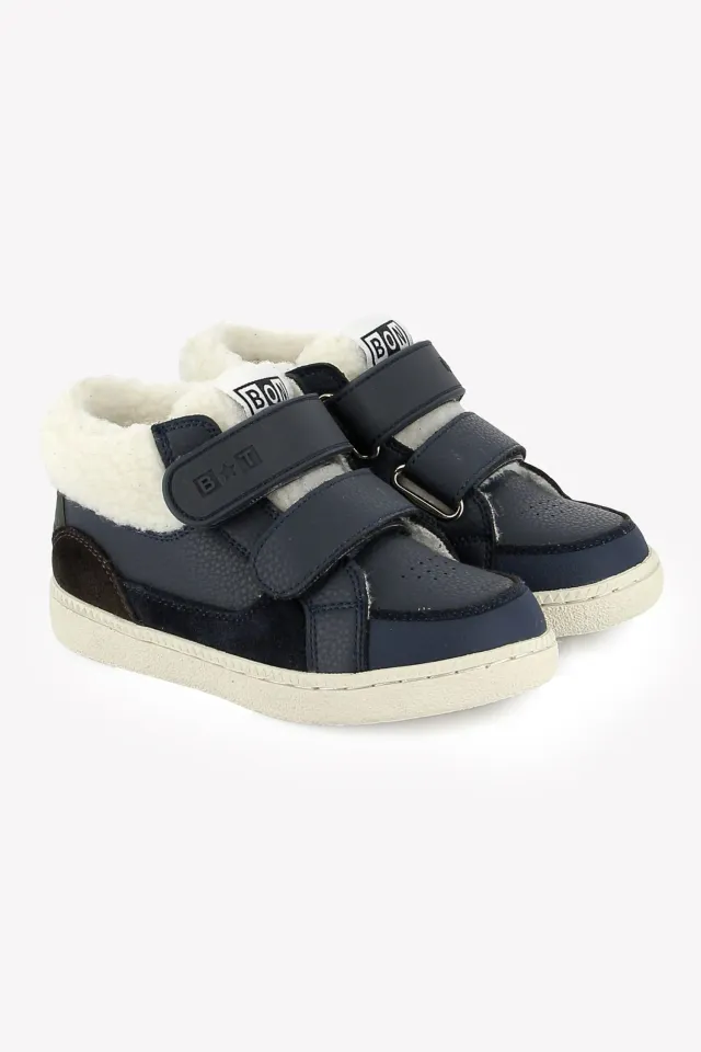 Bonton Kix Hi Fourrure sneakers marineblå str 26 varm