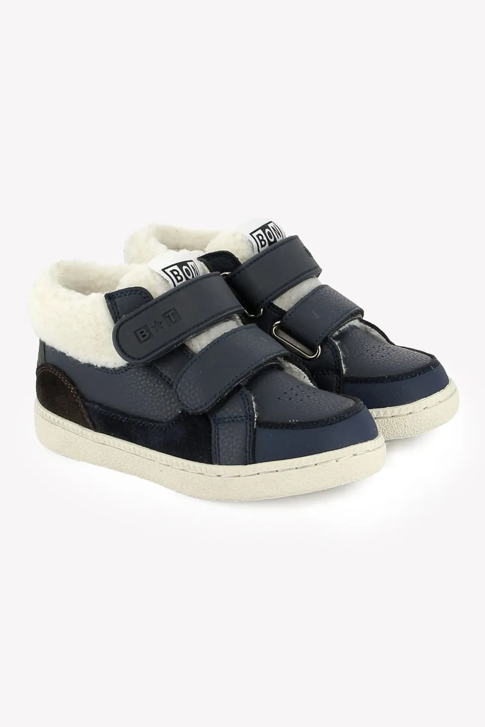 Bonton Kix Hi Fourrure sneakers marineblå str 26 varm