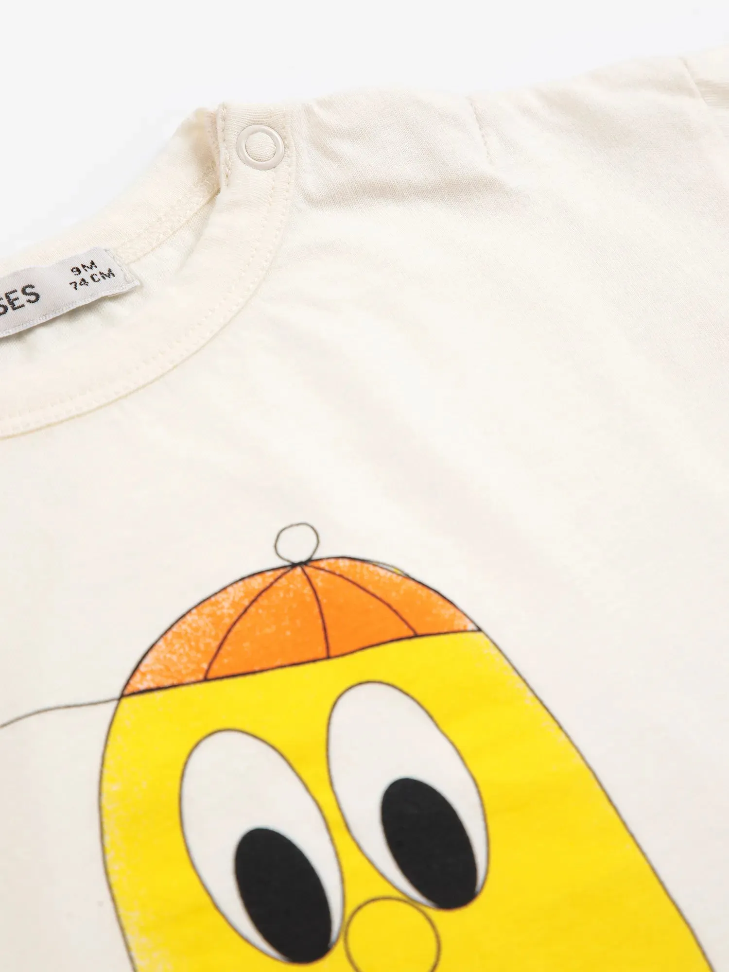 Bobo Choses Bigtooth Lemon t-shirt offwhite 12M øko