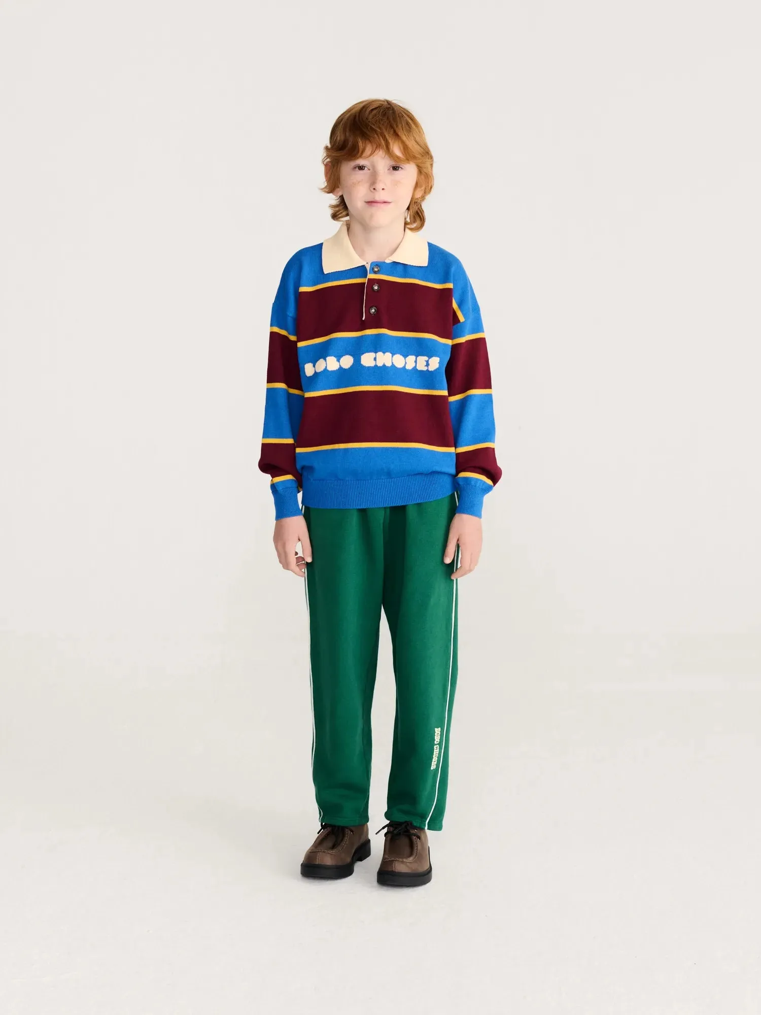 Bobo Choses Bolder polo sweater multicolor strik