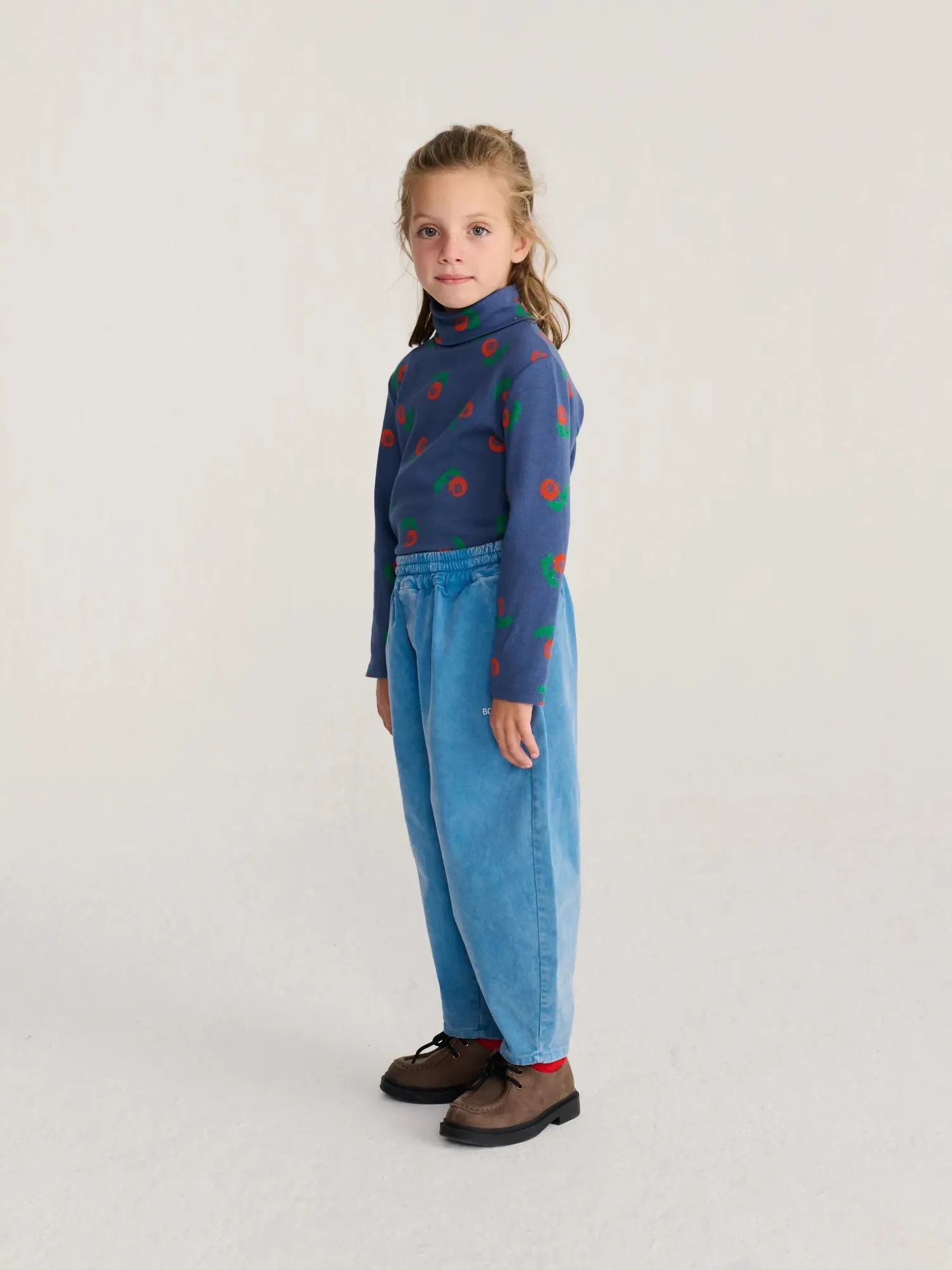 Bobo Choses Stamp Bloom rullekrave t-shirt mørkeblå 2-3Y