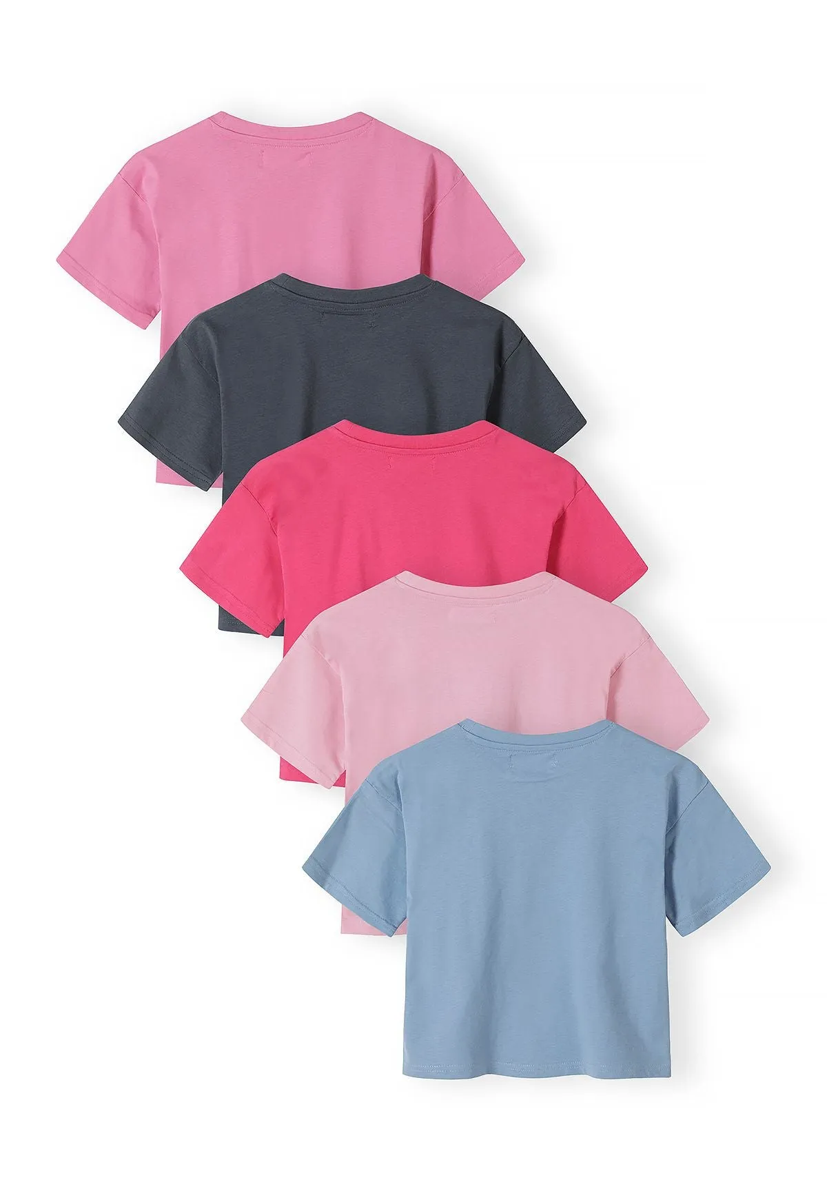 Minoti 44832 T-shirts 5-pak til piger bomuld