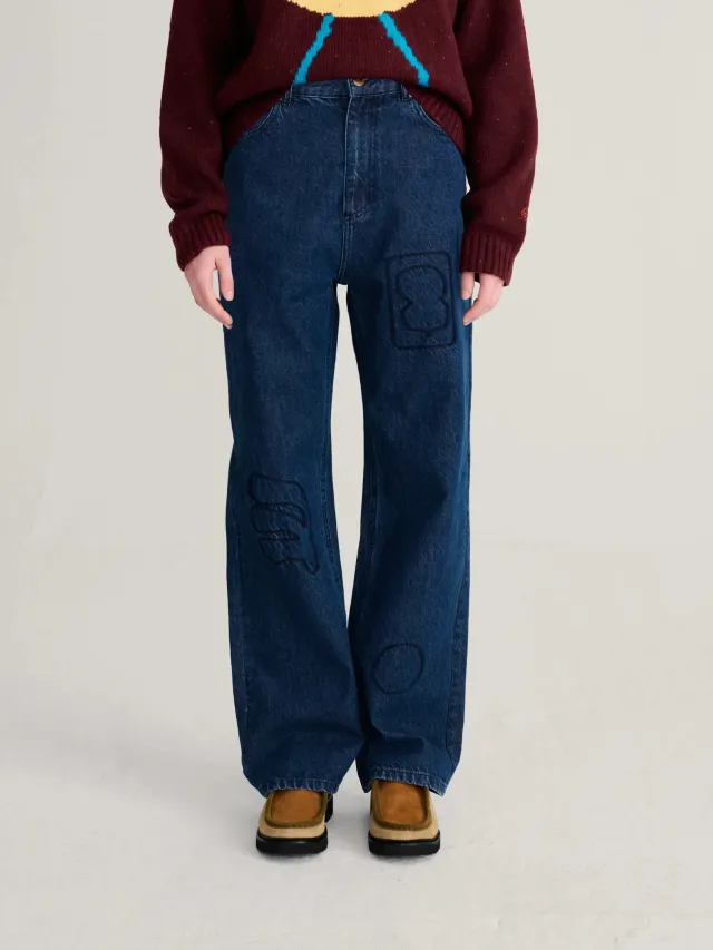Bobo Choses All About Monsters jeans XS økologisk bomuld