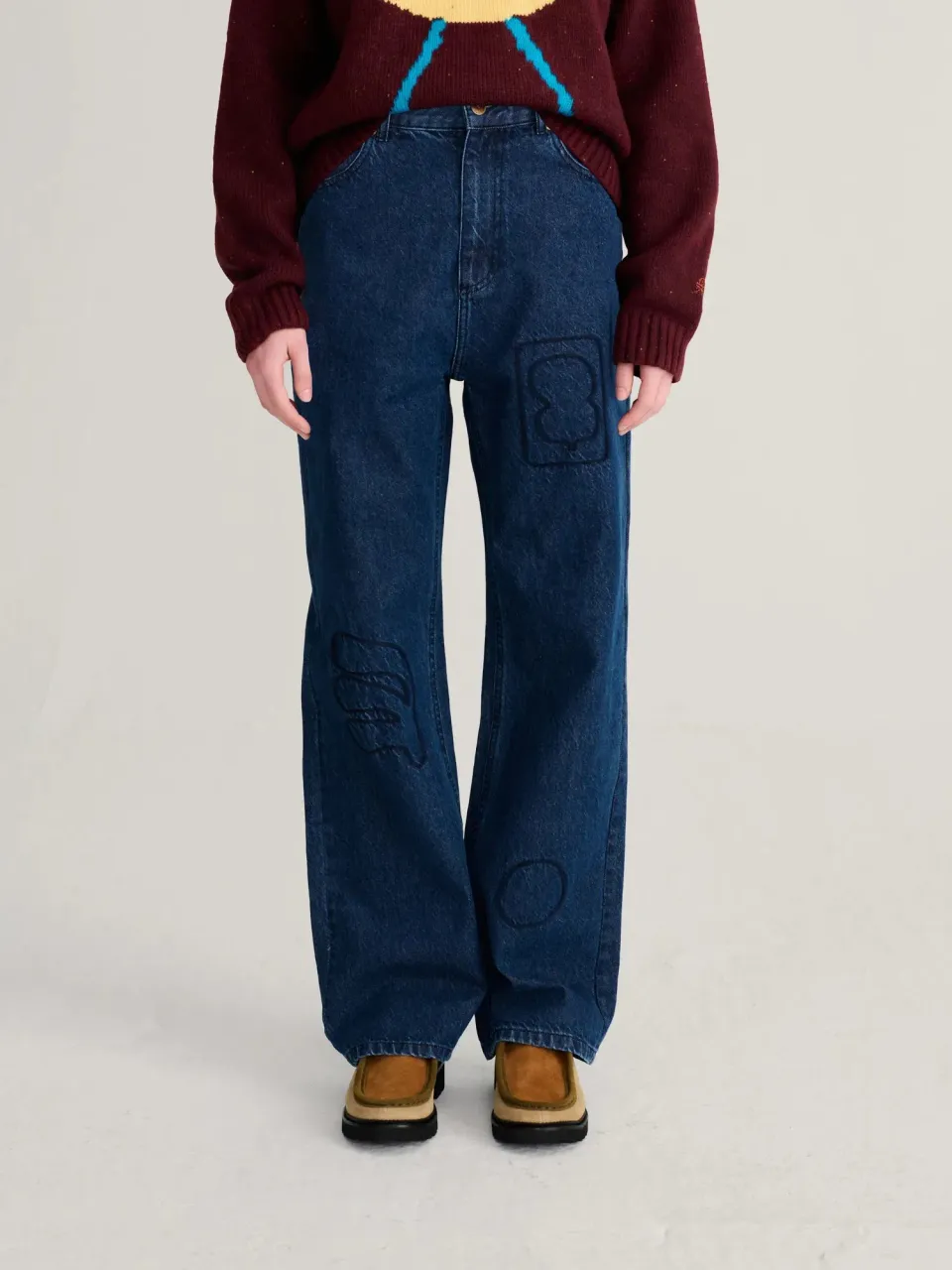 Bobo Choses All About Monsters jeans XS økologisk bomuld