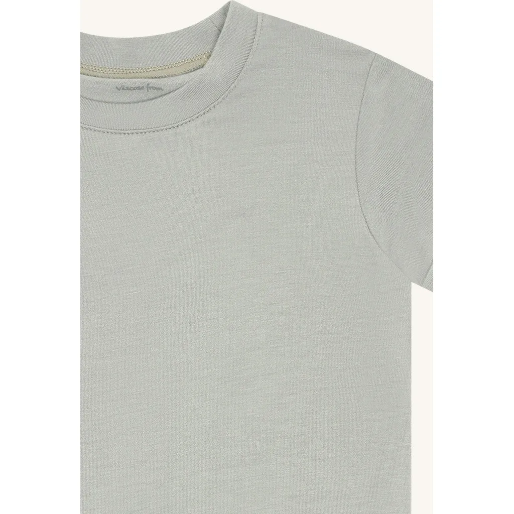 Hust & Claire Austin Solid T-shirt Forest Fog bambus