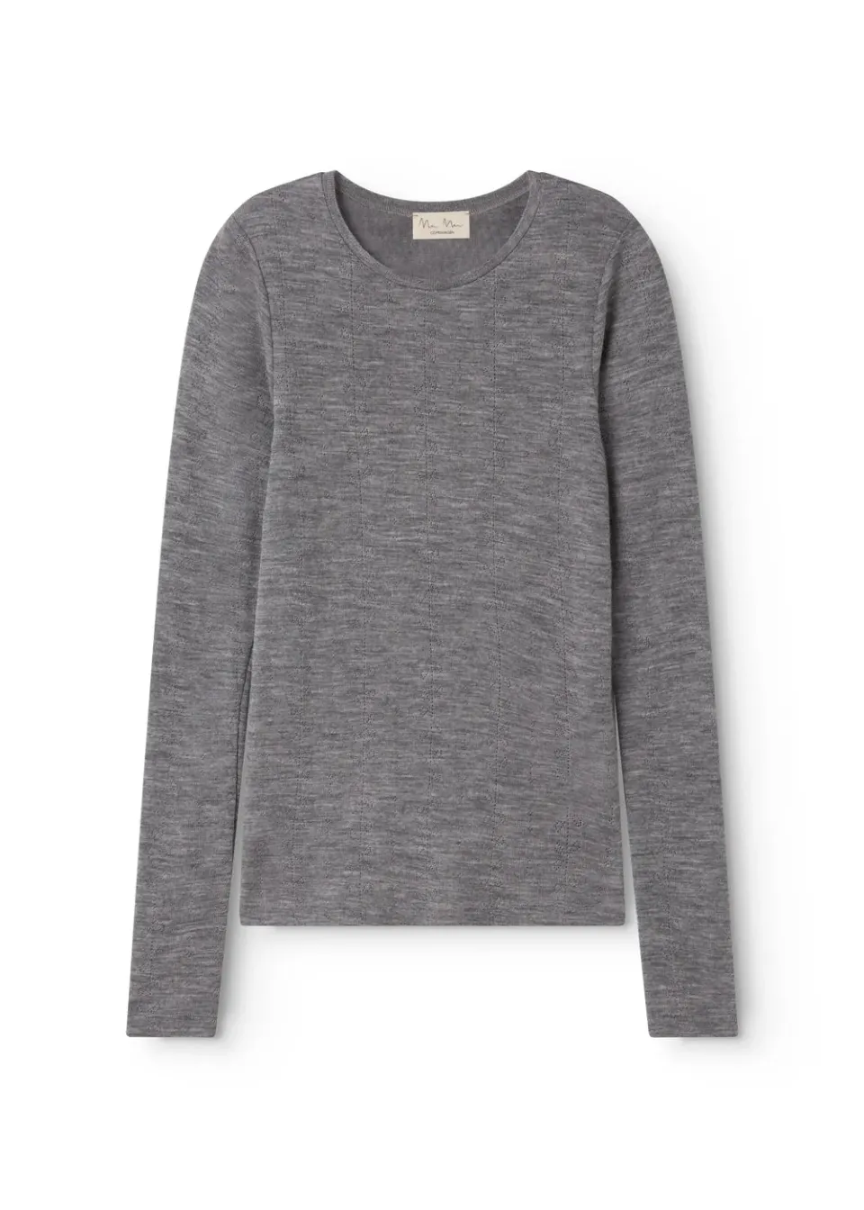 MarMar Copenhagen Tamra W T-shirt Grey Melange uld