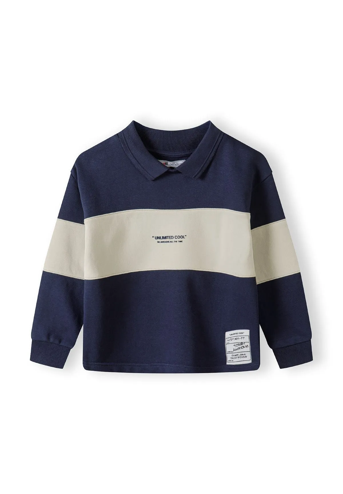 Minoti 42553 sweatshirt marine colourblock til drenge